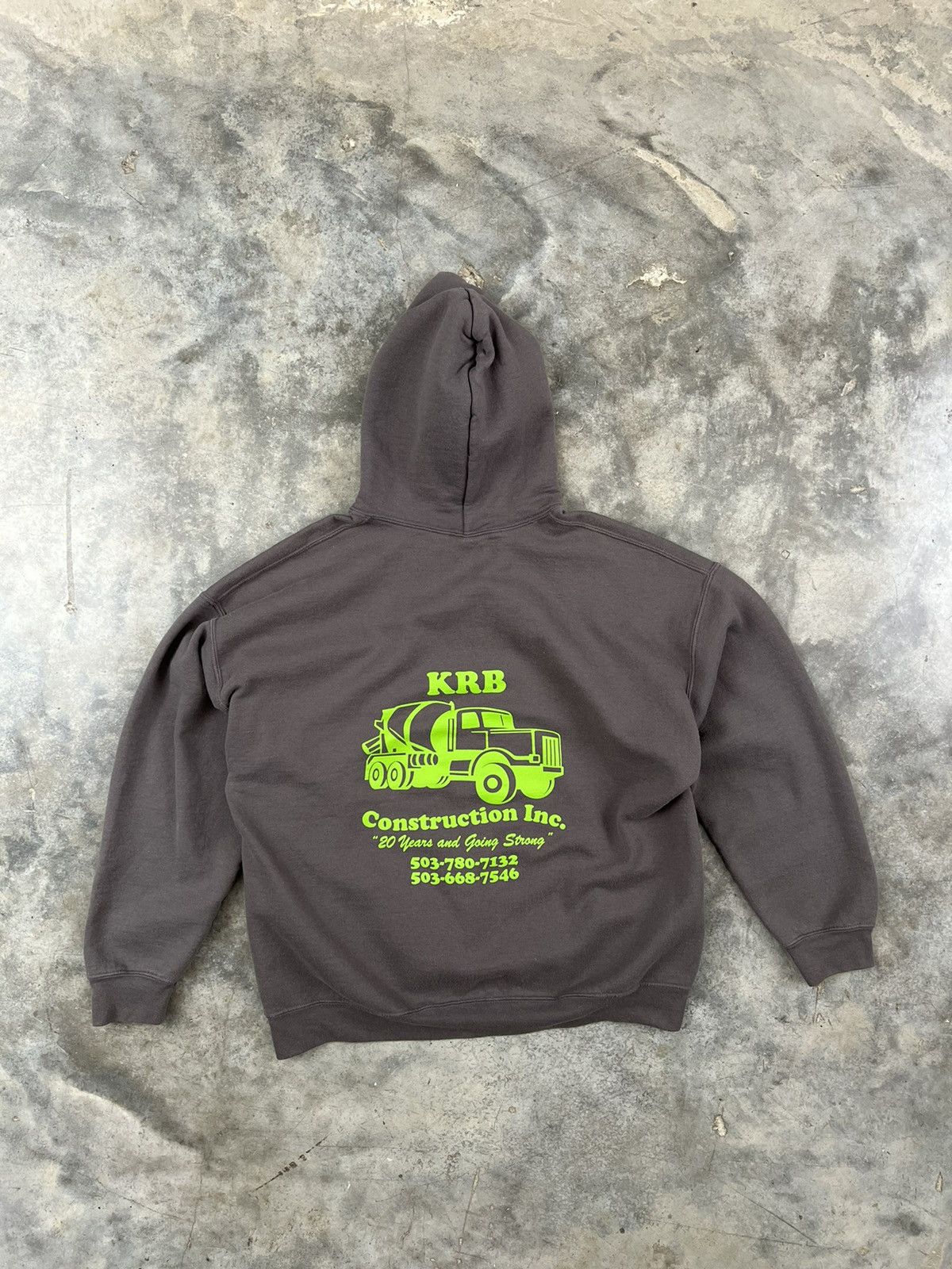 Vintage Vintage Oversized Heavyweight Neon Construction Hoodie Large Size US L / EU 52-54 / 3 - 1 Thumbnail