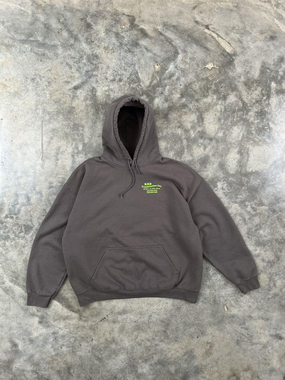 Vintage Vintage Oversized Heavyweight Neon Construction Hoodie Large Size US L / EU 52-54 / 3 - 3 Thumbnail