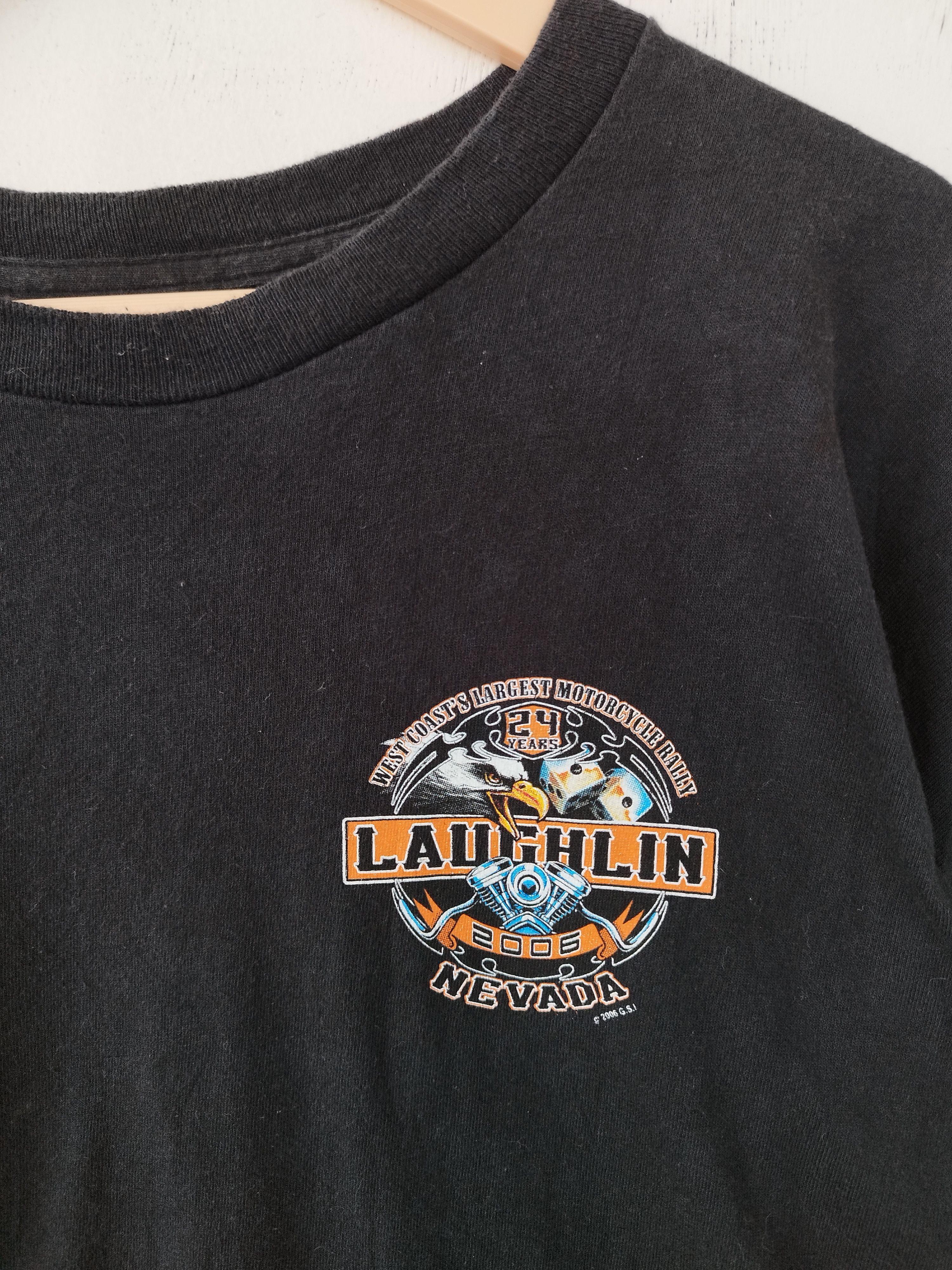 Harley Davidson Vintage 2006 Laughin Nevada t shirt motorcycle Size US XL / EU 56 / 4 - 5 Thumbnail