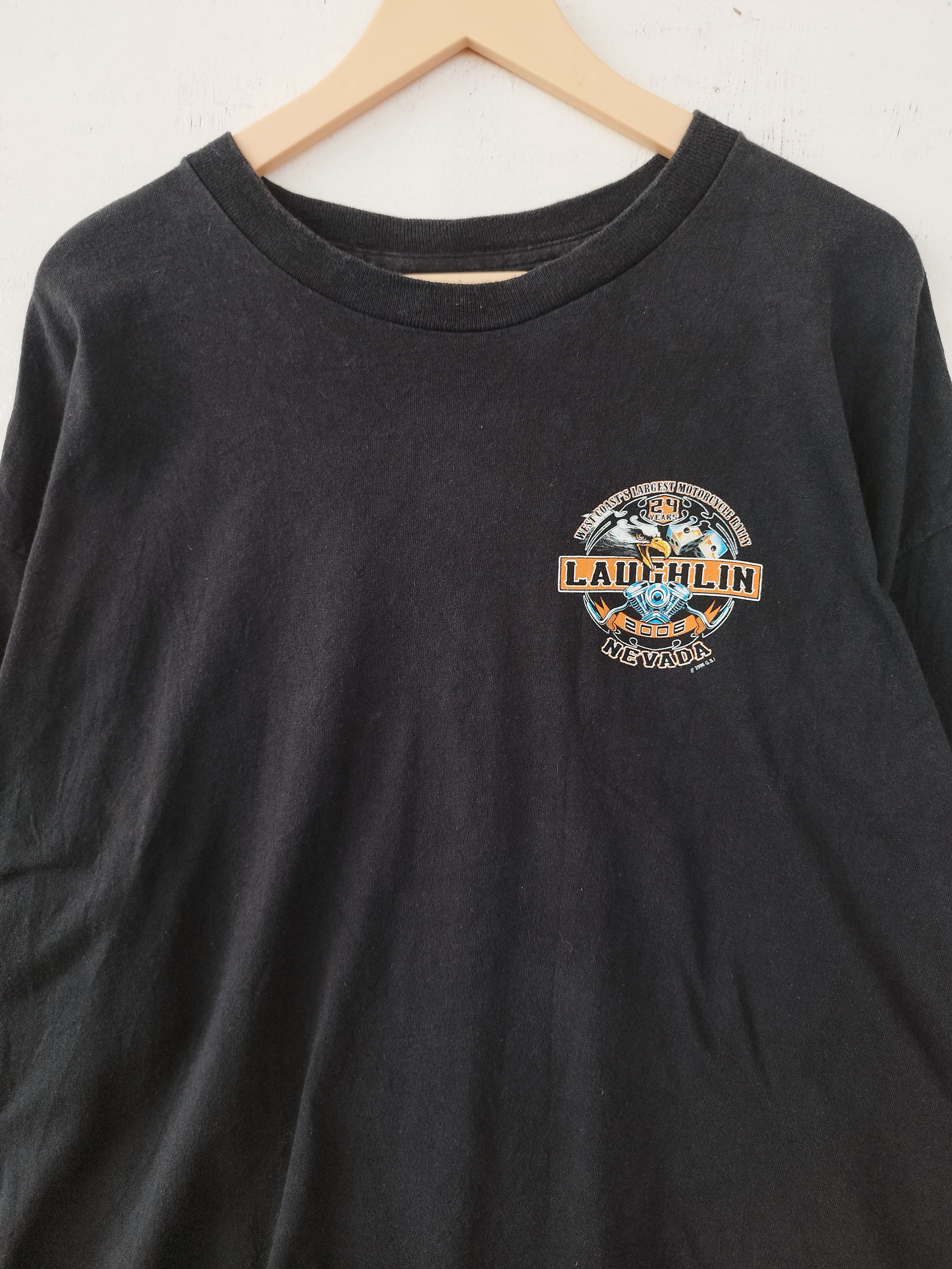 Harley Davidson Vintage 2006 Laughin Nevada t shirt motorcycle Size US XL / EU 56 / 4 - 6 Thumbnail