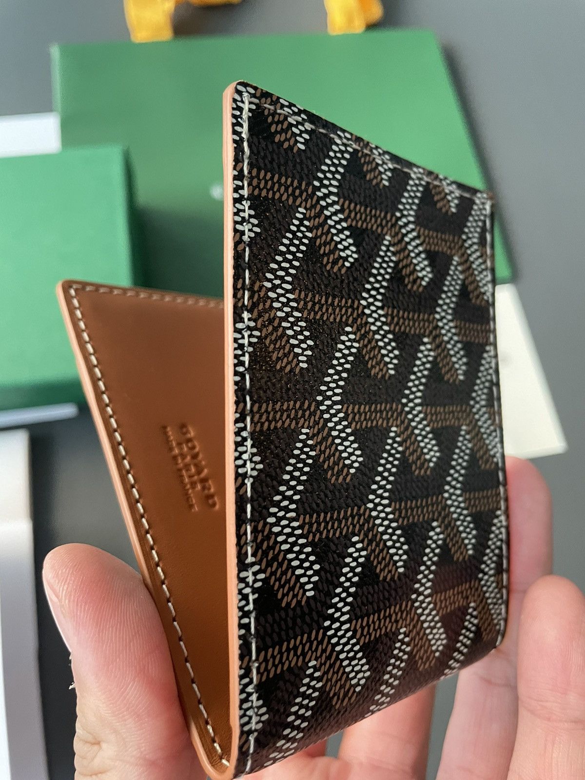 Goyard Brand New Rare Limited Iconic Goyard Logo Slim Card Wallet Size ONE SIZE - 12 Thumbnail