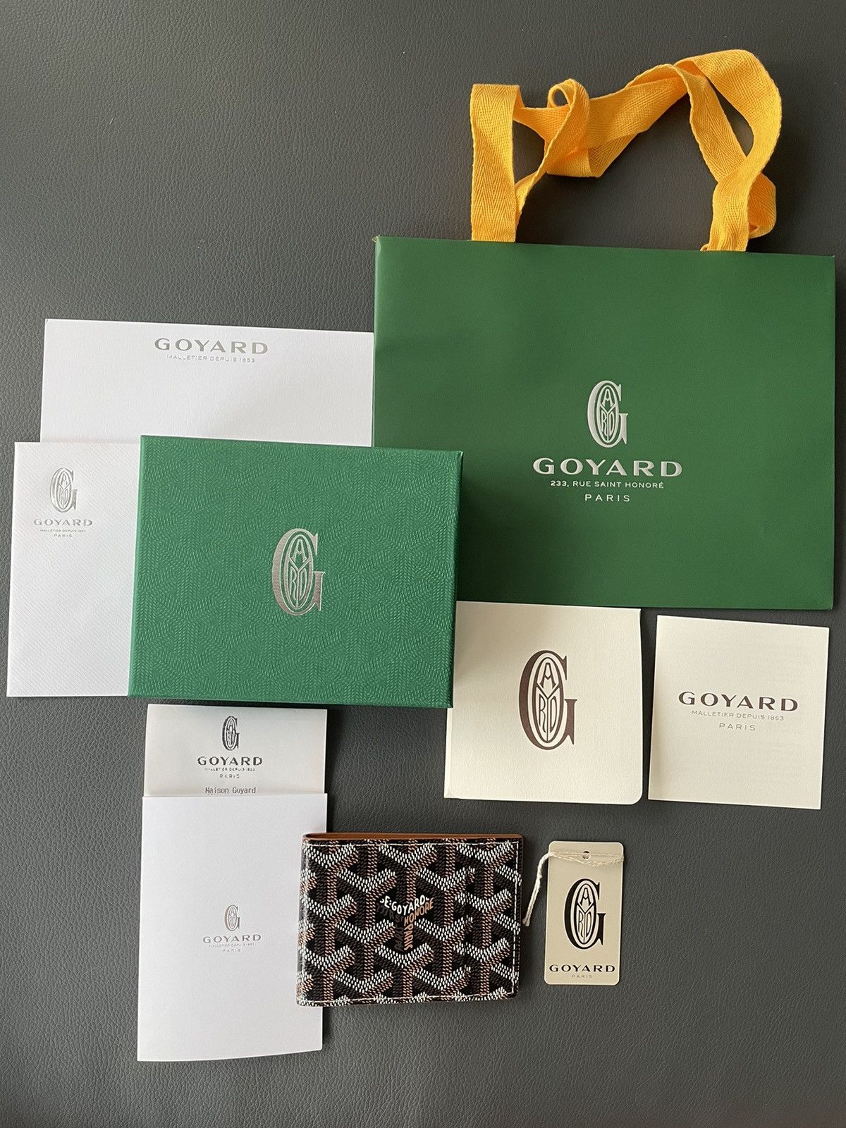 Goyard Brand New Rare Limited Iconic Goyard Logo Slim Card Wallet Size ONE SIZE - 2 Thumbnail