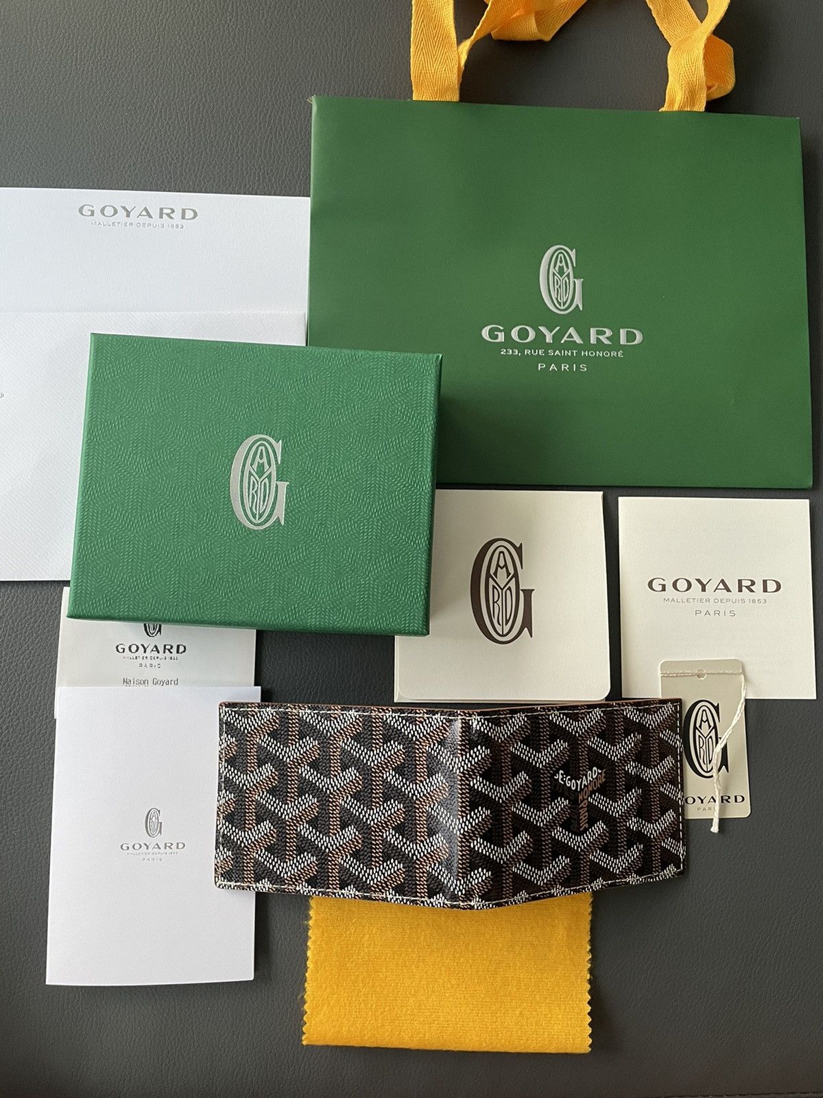 Goyard Brand New Rare Limited Iconic Goyard Logo Slim Card Wallet Size ONE SIZE - 21 Thumbnail