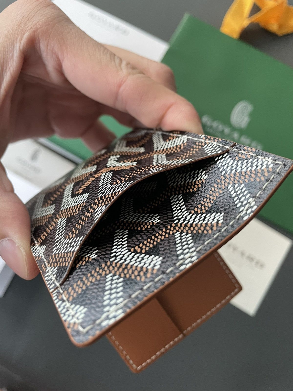 Goyard Brand New Rare Limited Iconic Goyard Logo Slim Card Wallet Size ONE SIZE - 3 Thumbnail