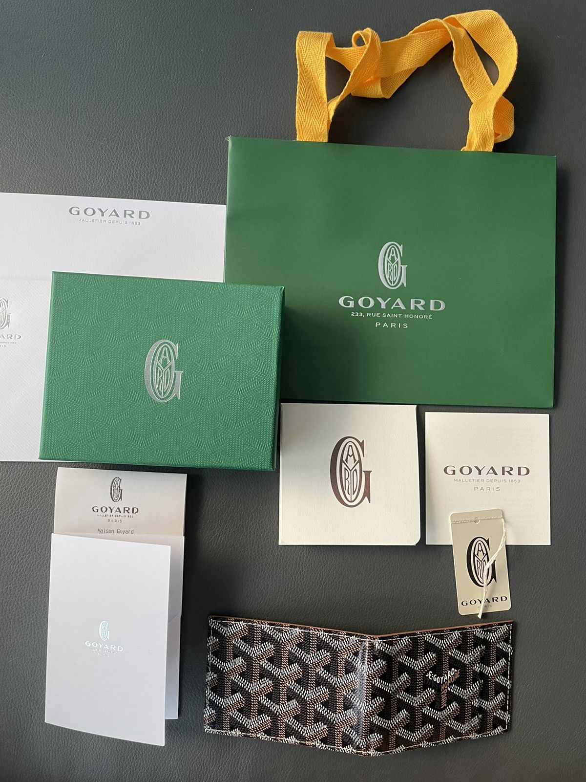 Goyard Brand New Rare Limited Iconic Goyard Logo Slim Card Wallet Size ONE SIZE - 10 Thumbnail