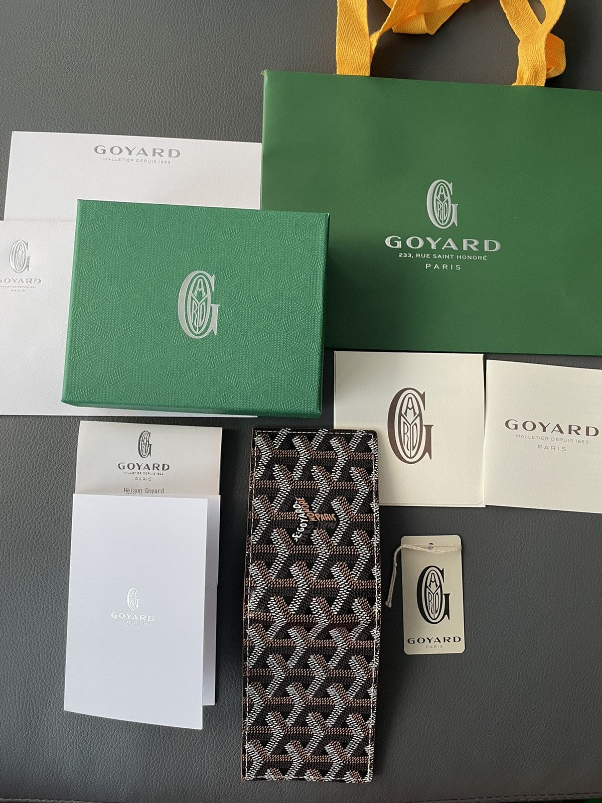 Goyard Brand New Rare Limited Iconic Goyard Logo Slim Card Wallet Size ONE SIZE - 7 Thumbnail
