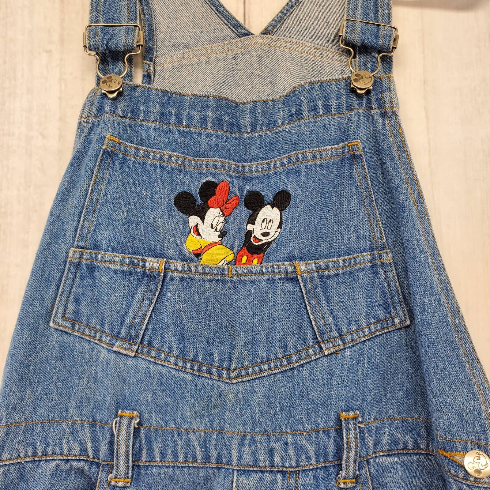 Mickey Unlimited Vintage Mickey Unlimited Mickey & Minnie Mouse Jean Overall Size 36" / US 14 / IT 50 - 7 Thumbnail