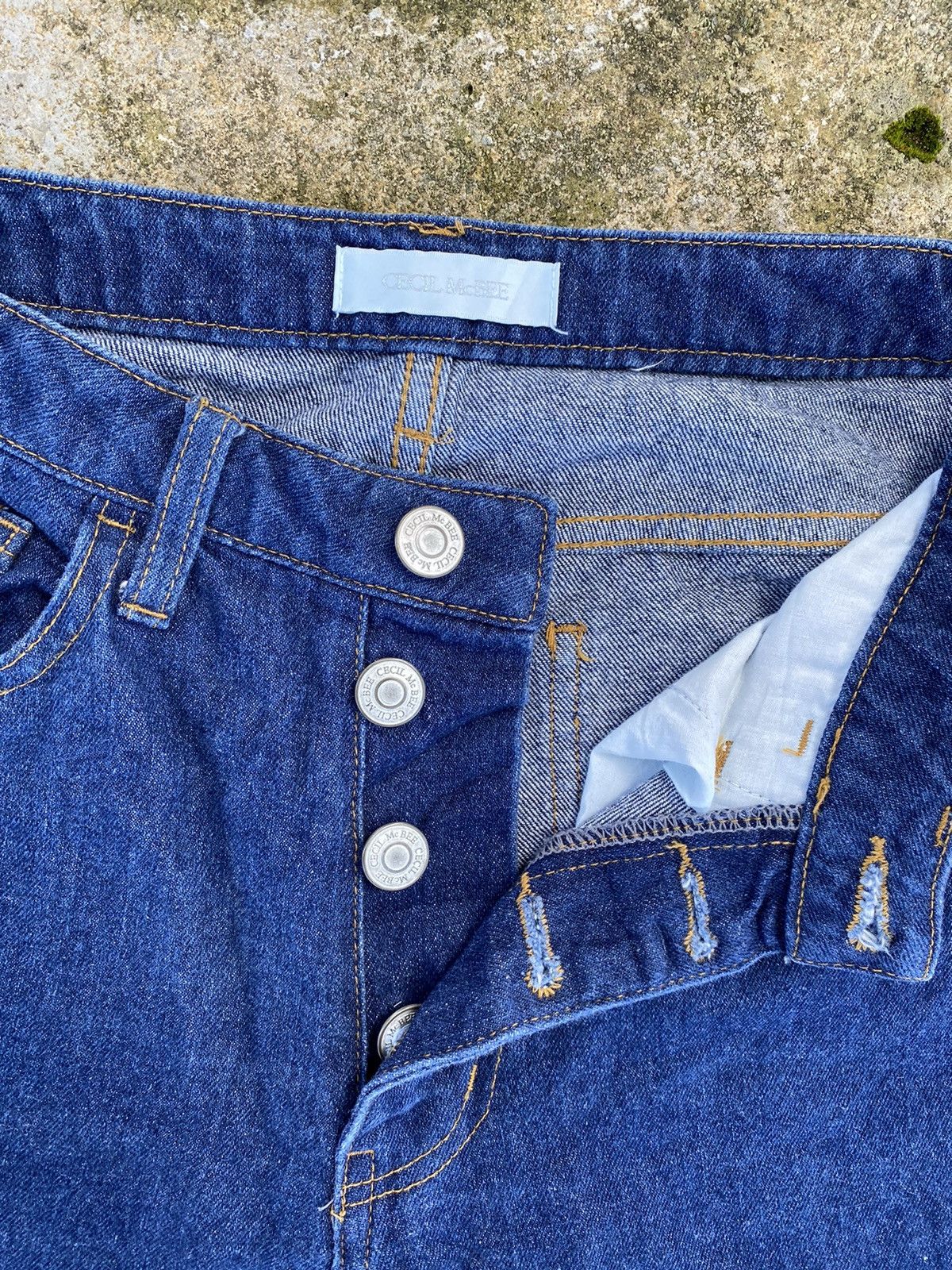 Japanese Brand Cecil McBEE Bell Bottoms Denim Size 25" / US 0 / IT 36 - 6 Thumbnail
