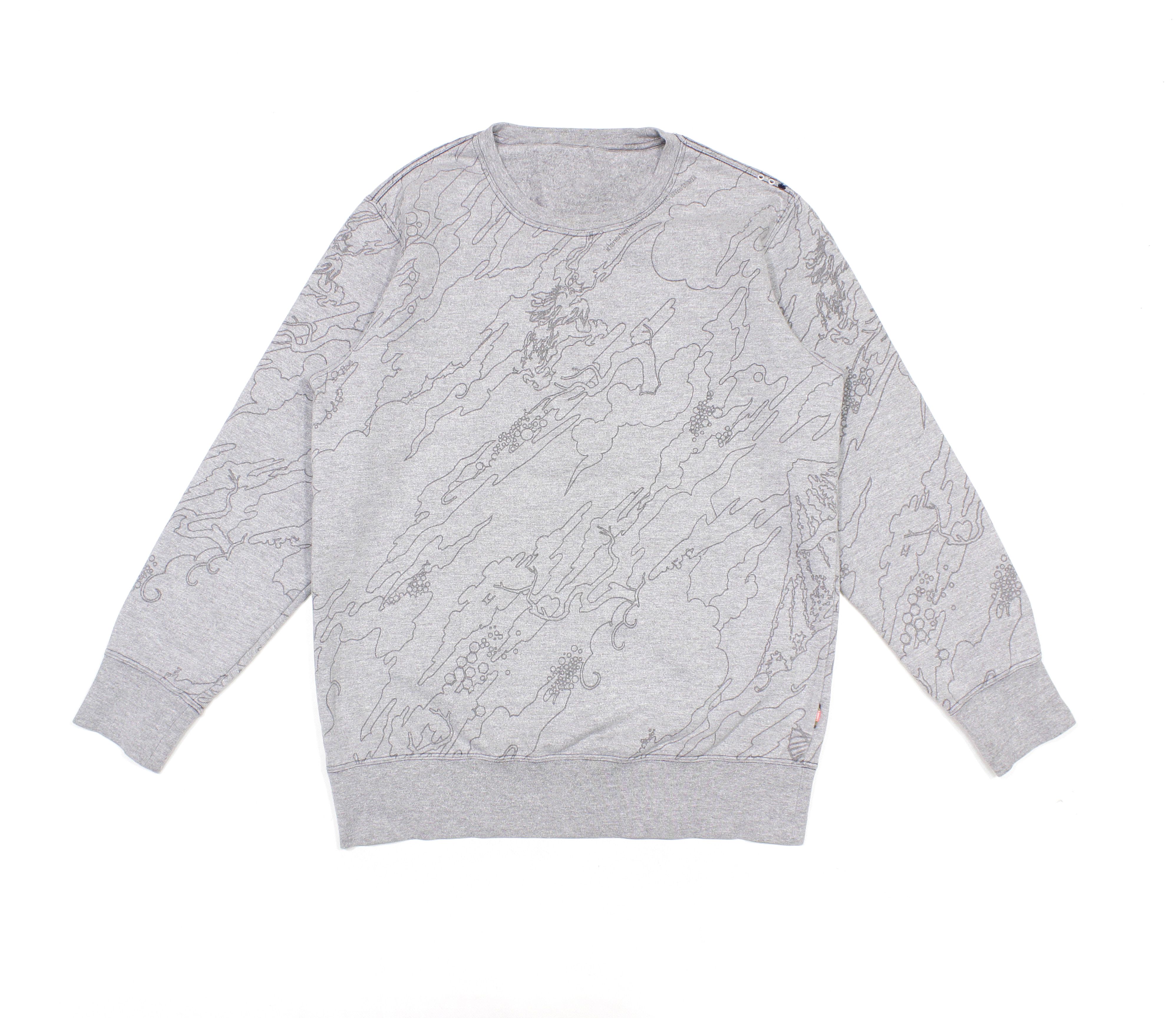 image of Maharishi 00S Printed Dpm: Bonsai 2 Dua Tone Sweatshirt Vintage in Grey, Men's (Size Medium)