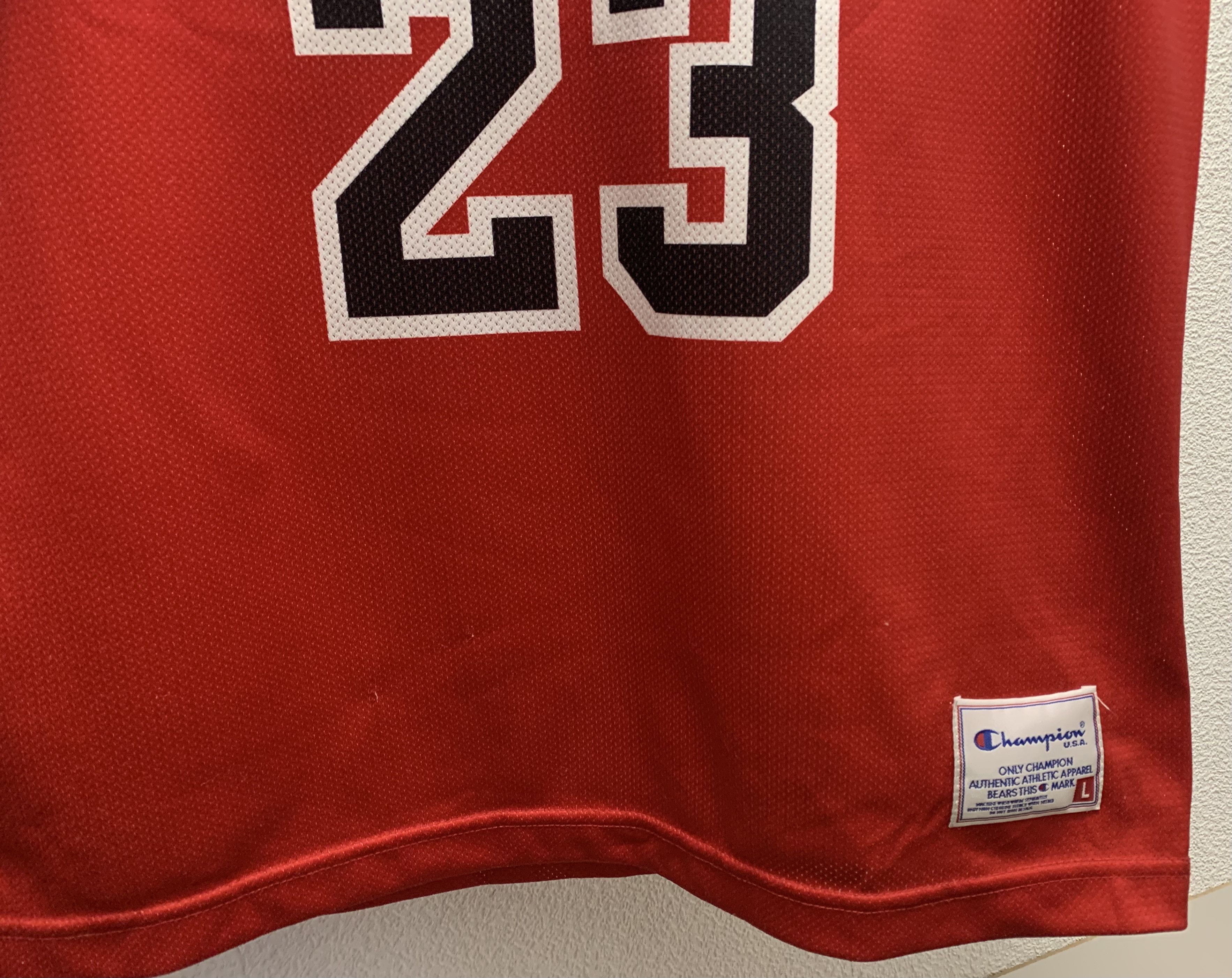 Champion Jordan 23 Chicago bulls champion jersey red vintag jersey L Size US L / EU 52-54 / 3 - 6 Thumbnail