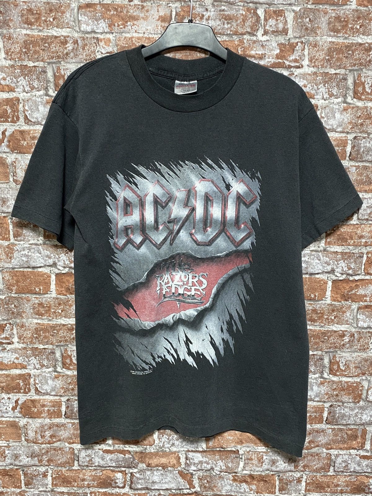 Ac/Dc × Band Tees × Vintage Vintage 1990 AC/DC The Razor Edge Rare tour ...