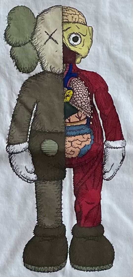 Kaws × Uniqlo Medium UT White Flayed Tee Shirt BFF Plush Figure First Size US M / EU 48-50 / 2 - 2 Thumbnail