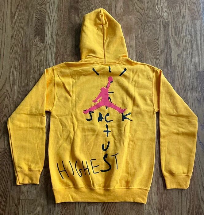 Travis scott jordan cactus jack highest hoodie discount gold