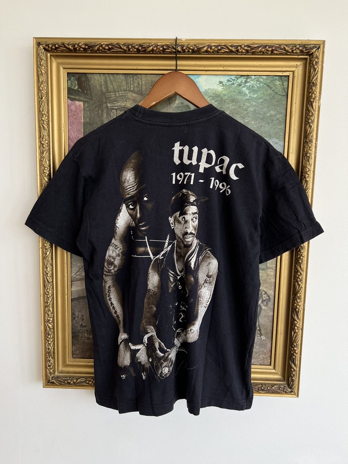 Band Tees Vintage 90s Tupac 2Pac Bootleg Tee (50 cent Dr. Dre) Size US M / EU 48-50 / 2 - 3 Thumbnail