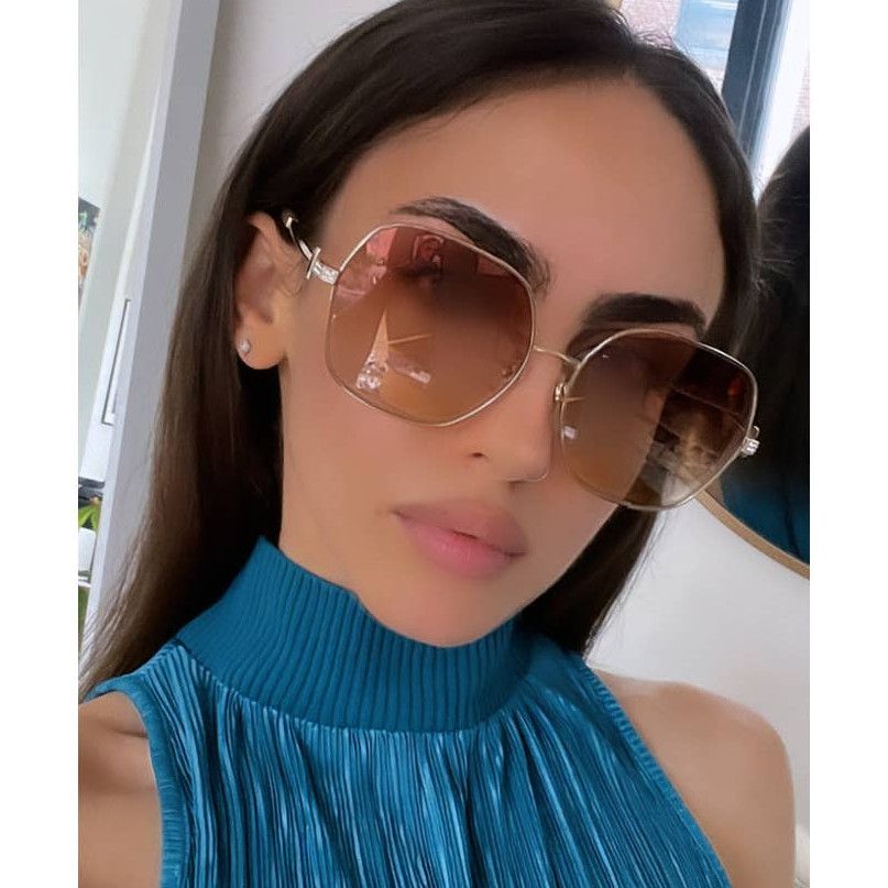 NEW Tiffany & Co TF3085B Square Crystal Sunglasses in Gold
