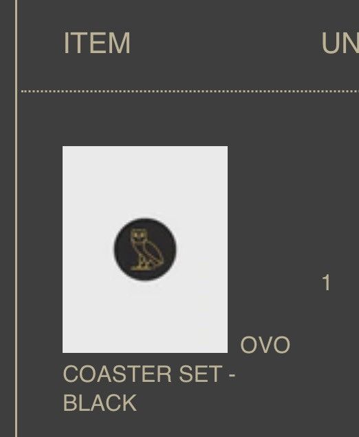 Drake × October's Very Own NEW OVO Coaster Set Black Size ONE SIZE - 8 Thumbnail