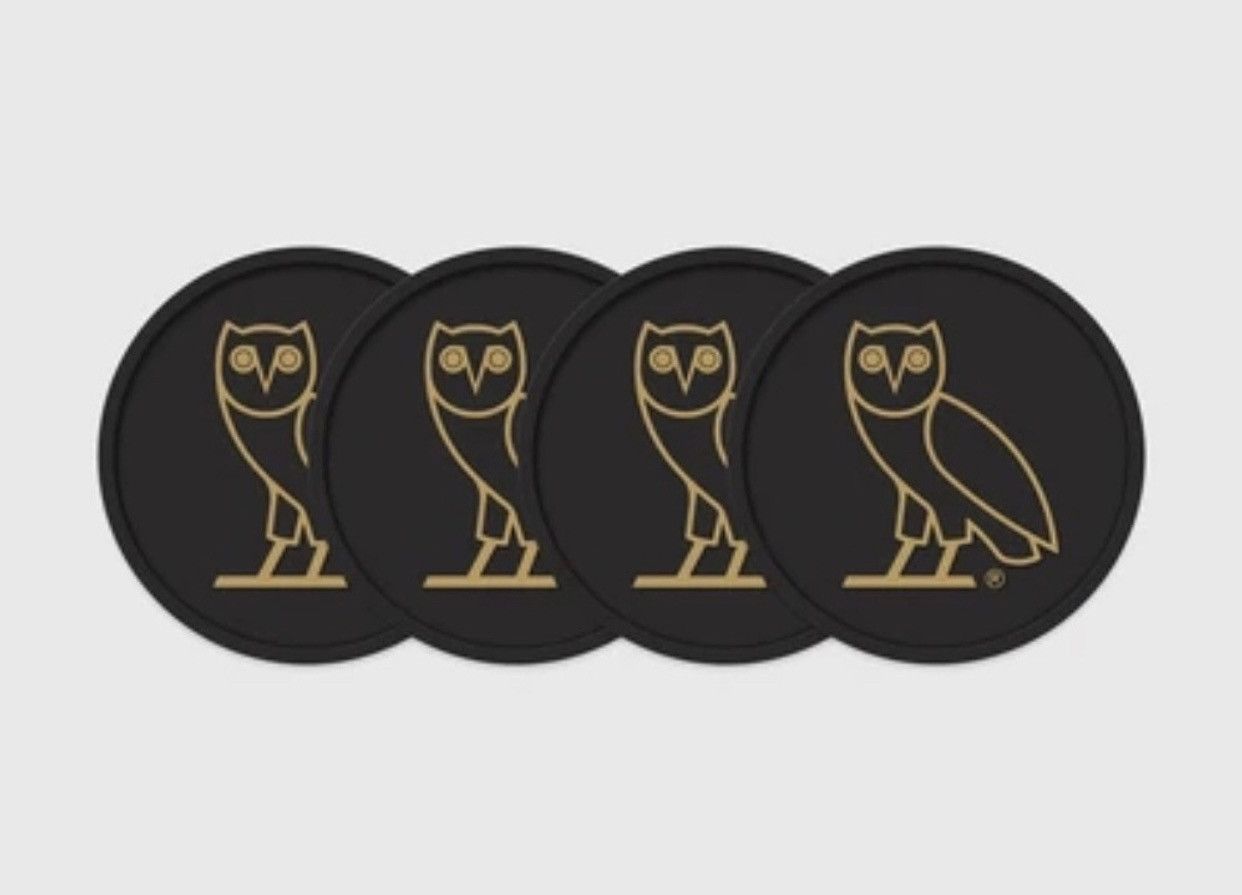 Drake × October's Very Own NEW OVO Coaster Set Black Size ONE SIZE - 4 Thumbnail