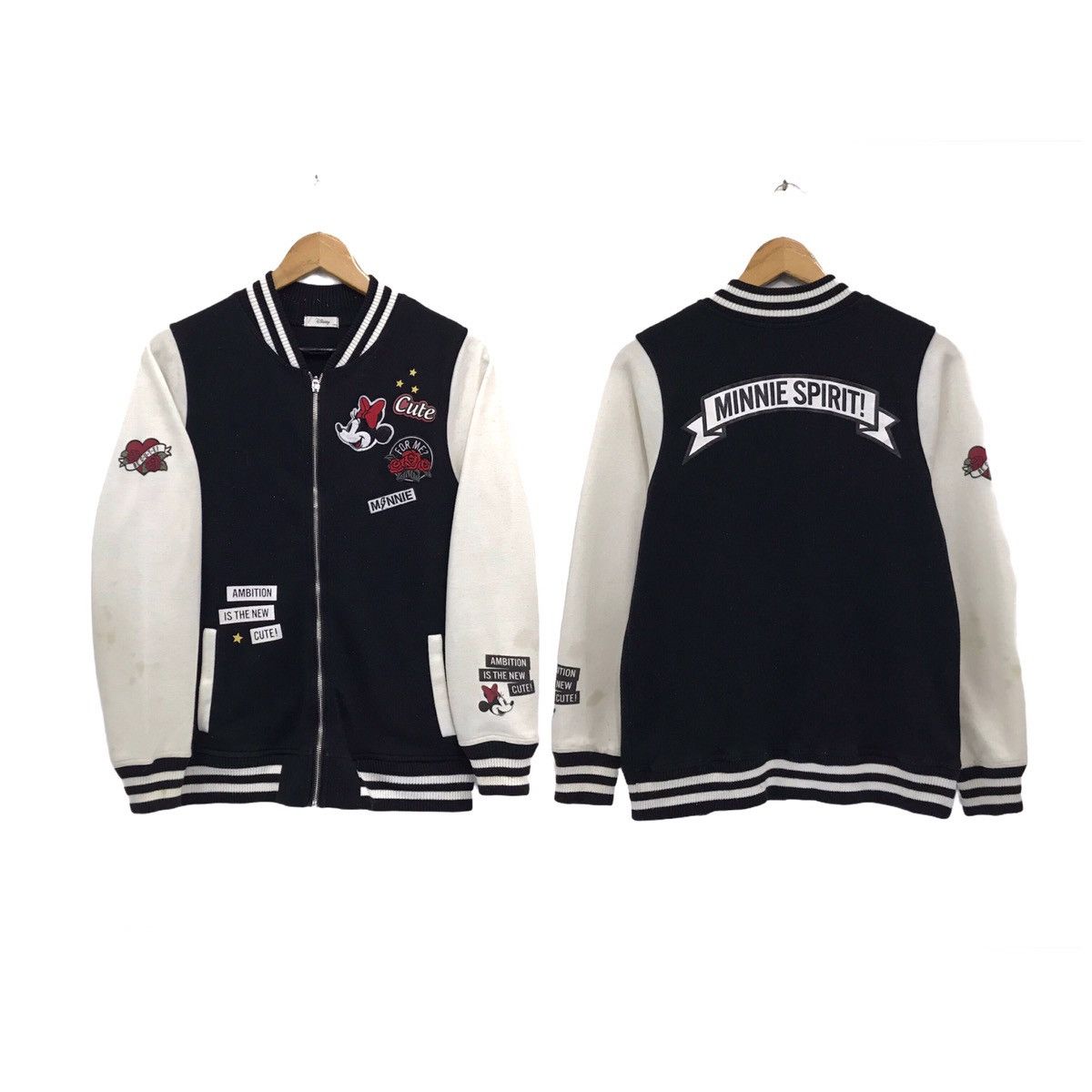 Disney × Mickey Mouse Vintage Minnie Mouse VarsityJacket Embroidery MinnieCartoon Size US S / EU 44-46 / 1 - 1 Thumbnail