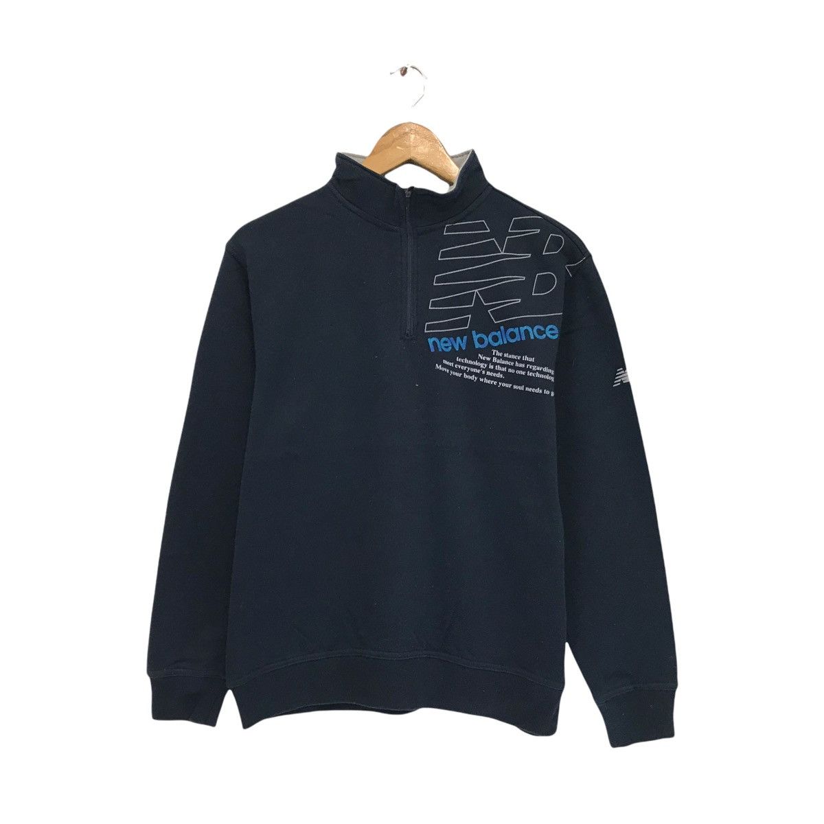 New Balance × Vintage Vintage New Balance Big Logo Sweatshirt Size US M / EU 48-50 / 2 - 1 Thumbnail
