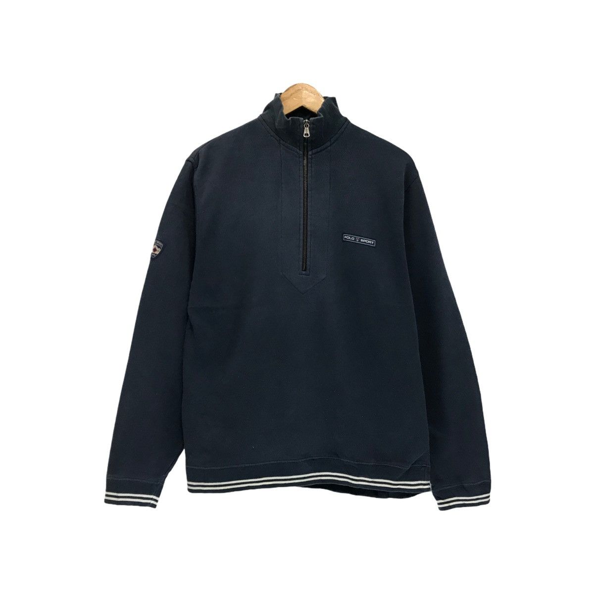 Polo Ralph Lauren × Ralph Lauren Sport × Vintage Vintage Polo Sport Ralph Lauren HalfZip Sweatshirt Size US M / EU 48-50 / 2 - 2 Thumbnail