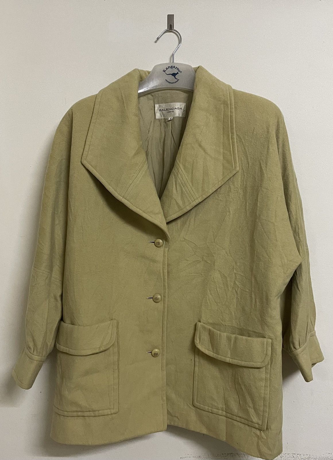 Balenciaga × Vintage VINTAGE BALENCIAGA WOOL COAT Size US XXL / EU 58 / 5 - 1 Thumbnail