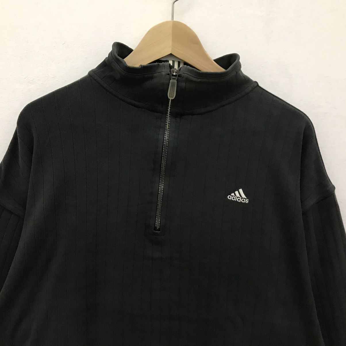 Adidas × Vintage Adidas Sweatshirt Half zip Small logo Adidas Trefoils Size US M / EU 48-50 / 2 - 2 Thumbnail