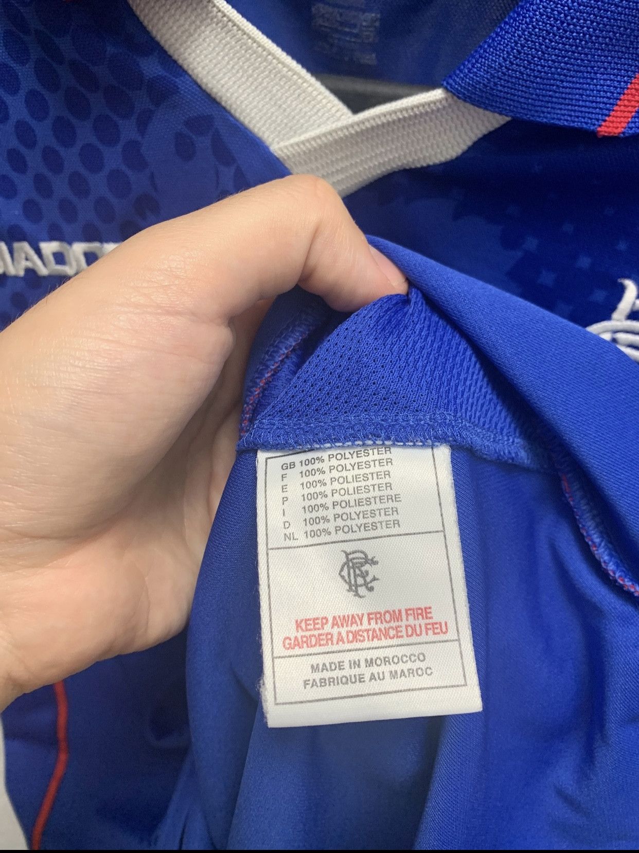 Diadora Rangers 2002-2003 vintage soccer jersey L-Xl size diadora Size US XL / EU 56 / 4 - 4 Thumbnail