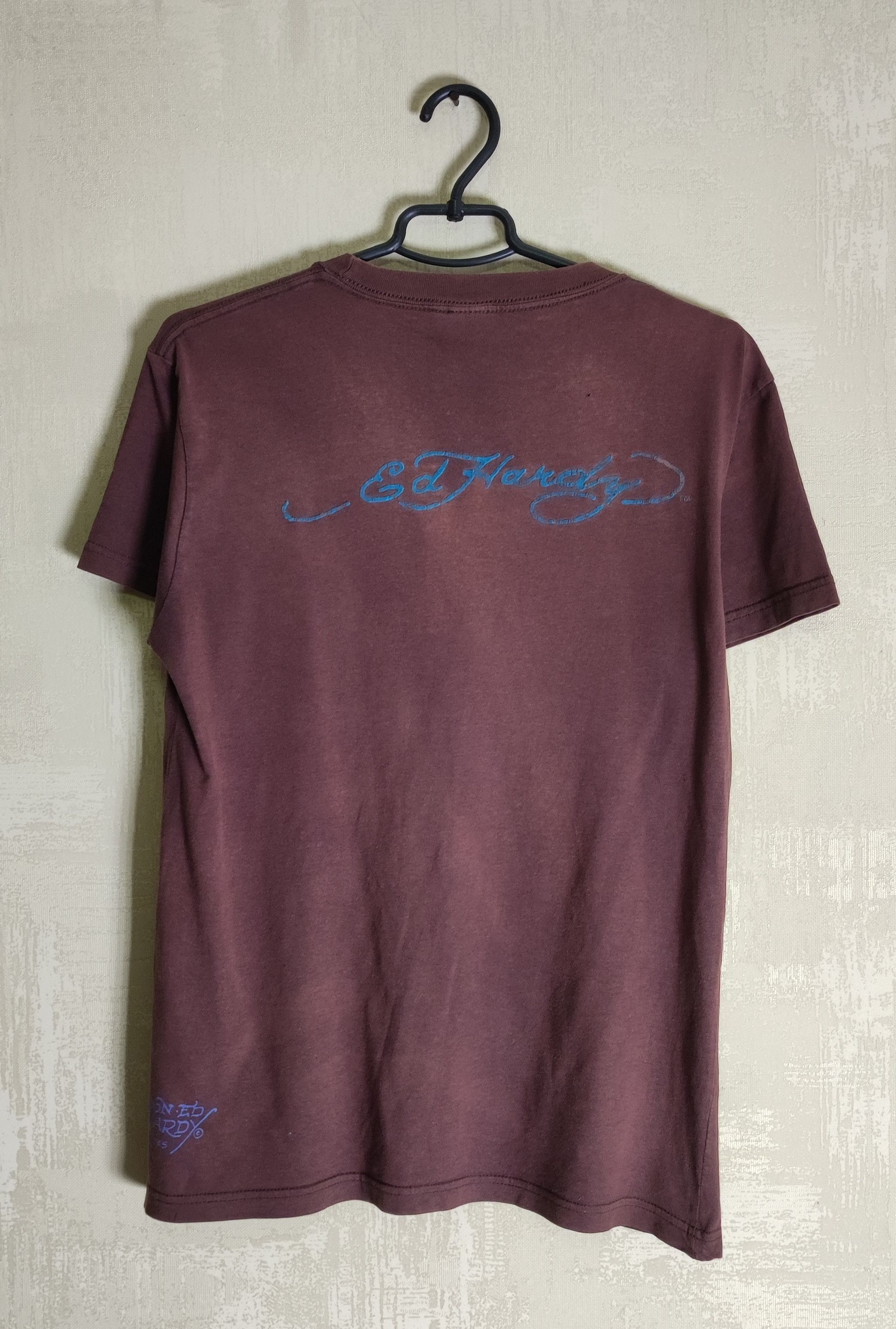 Ed Hardy × Japanese Brand × Vintage Ed Hardy Christian Audigier Hype Big Logo T-shirt Y2K Drill Size US S / EU 44-46 / 1 - 7 Thumbnail