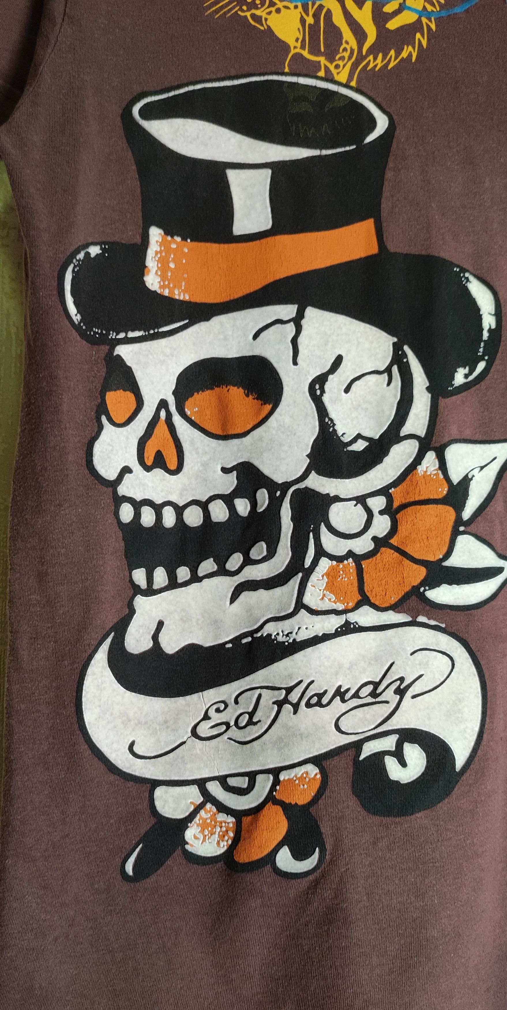 Ed Hardy × Japanese Brand × Vintage Ed Hardy Christian Audigier Hype Big Logo T-shirt Y2K Drill Size US S / EU 44-46 / 1 - 2 Thumbnail