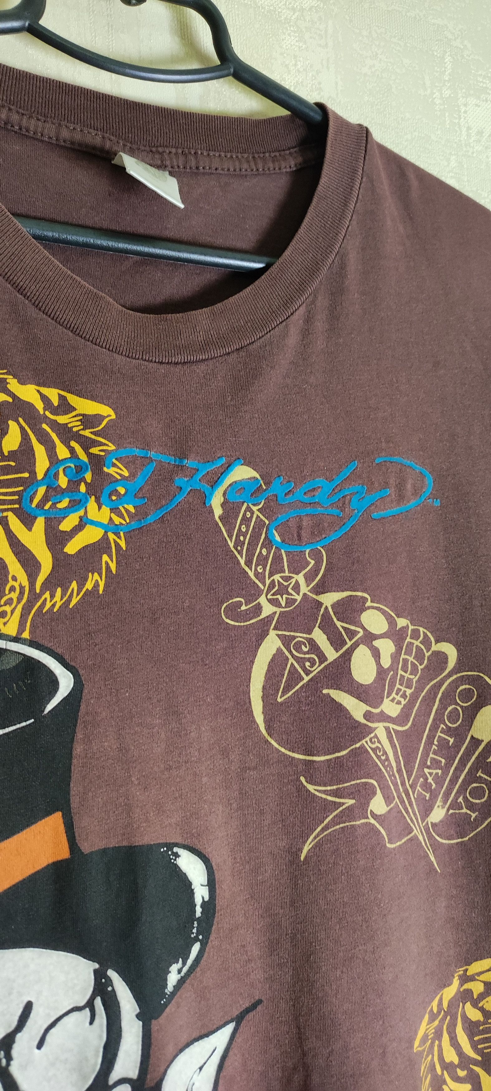 Ed Hardy × Japanese Brand × Vintage Ed Hardy Christian Audigier Hype Big Logo T-shirt Y2K Drill Size US S / EU 44-46 / 1 - 5 Thumbnail