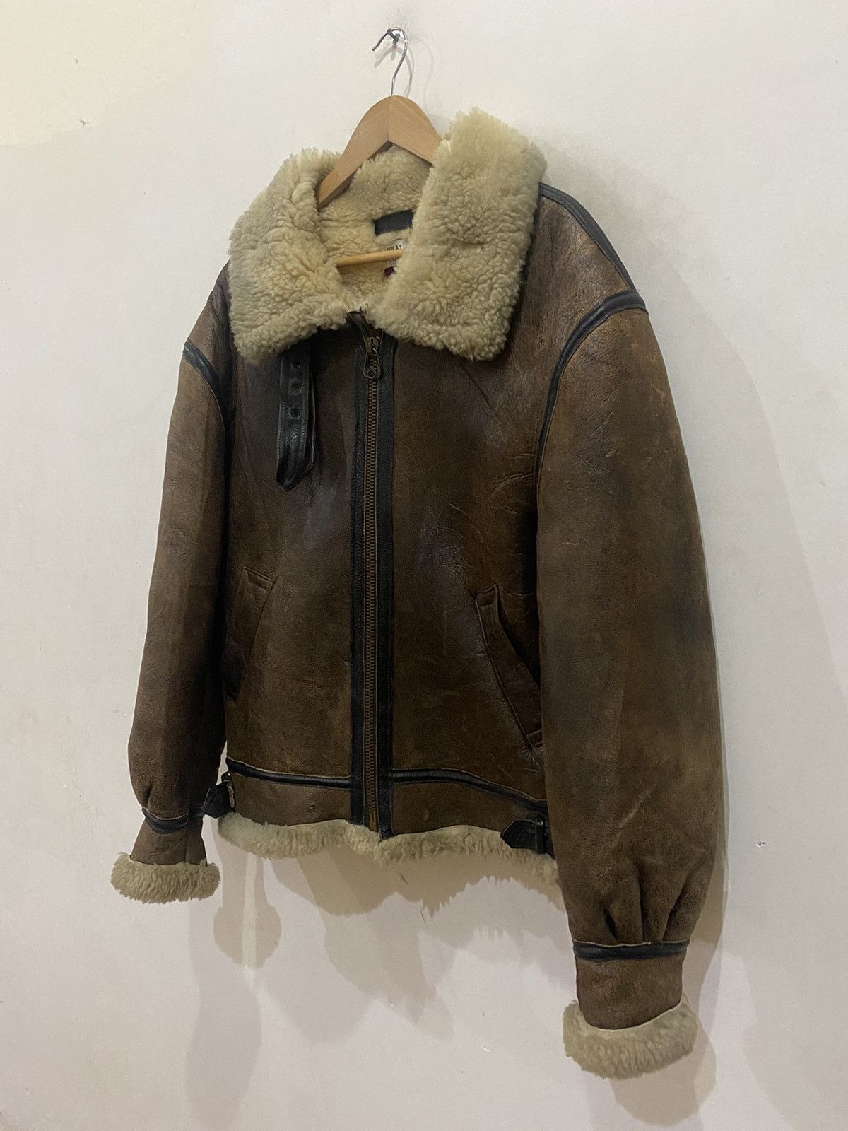 Other 🔥RARE🔥VINTAGE B-3 SHEEPSKINS ORCHARD MOTORCYCLE JACKET Size US L / EU 52-54 / 3 - 3 Thumbnail