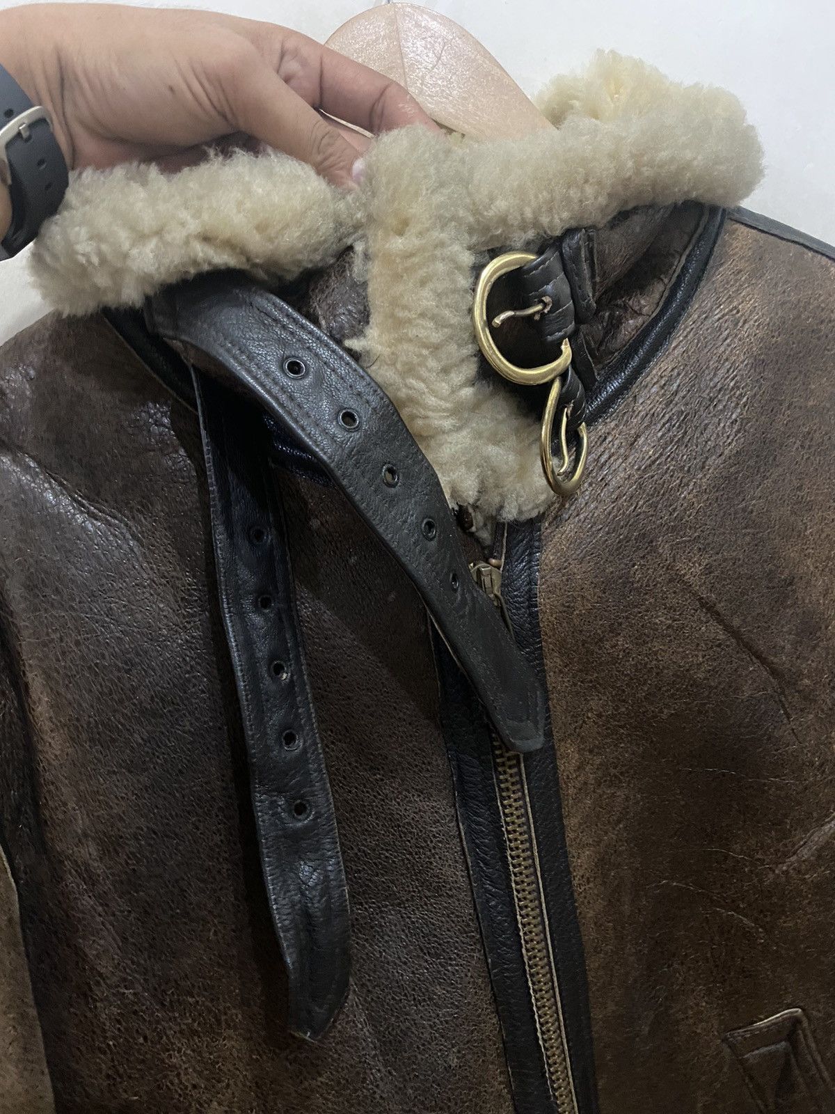 Other 🔥RARE🔥VINTAGE B-3 SHEEPSKINS ORCHARD MOTORCYCLE JACKET Size US L / EU 52-54 / 3 - 9 Thumbnail