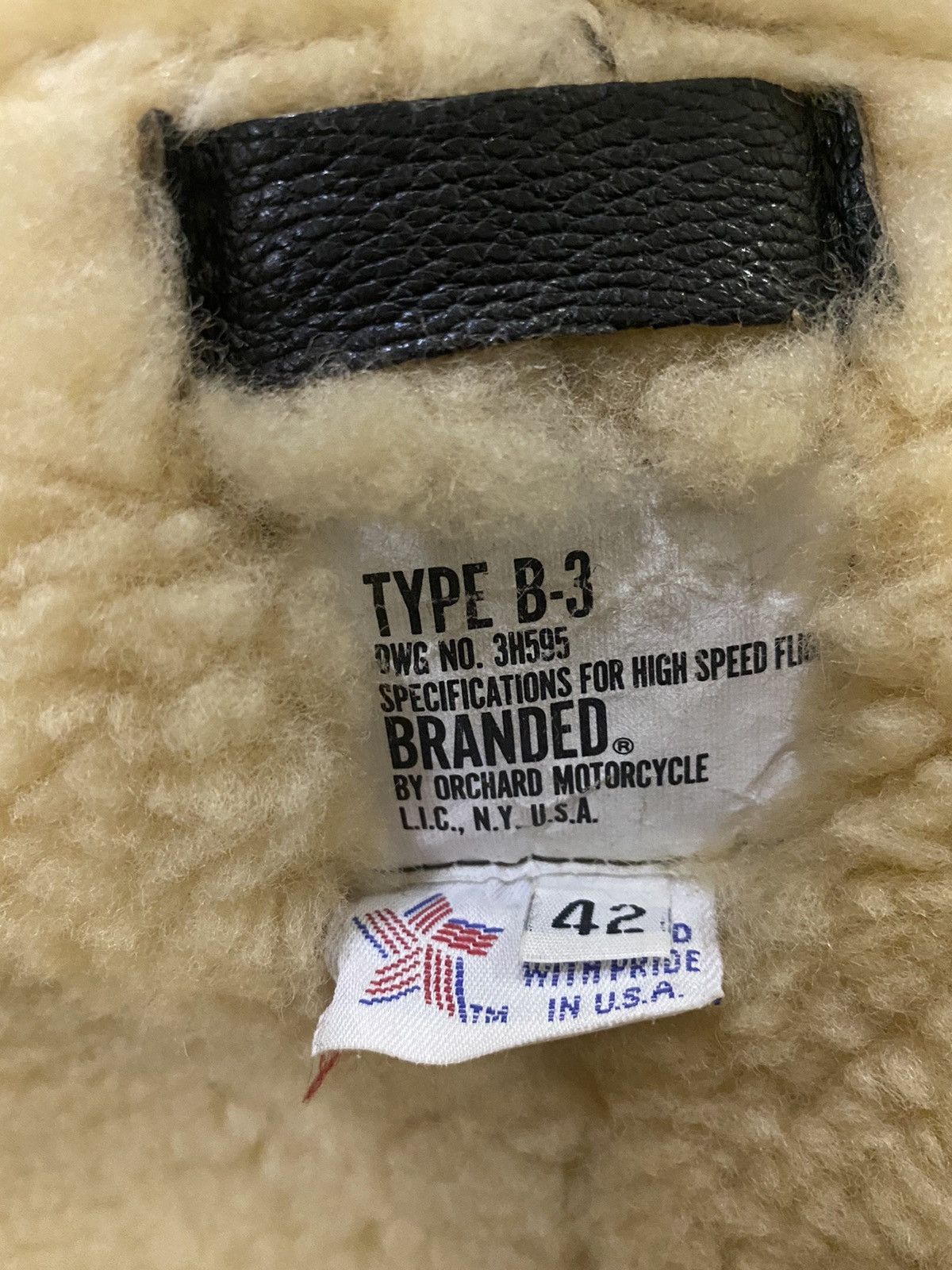 Other 🔥RARE🔥VINTAGE B-3 SHEEPSKINS ORCHARD MOTORCYCLE JACKET Size US L / EU 52-54 / 3 - 19 Thumbnail
