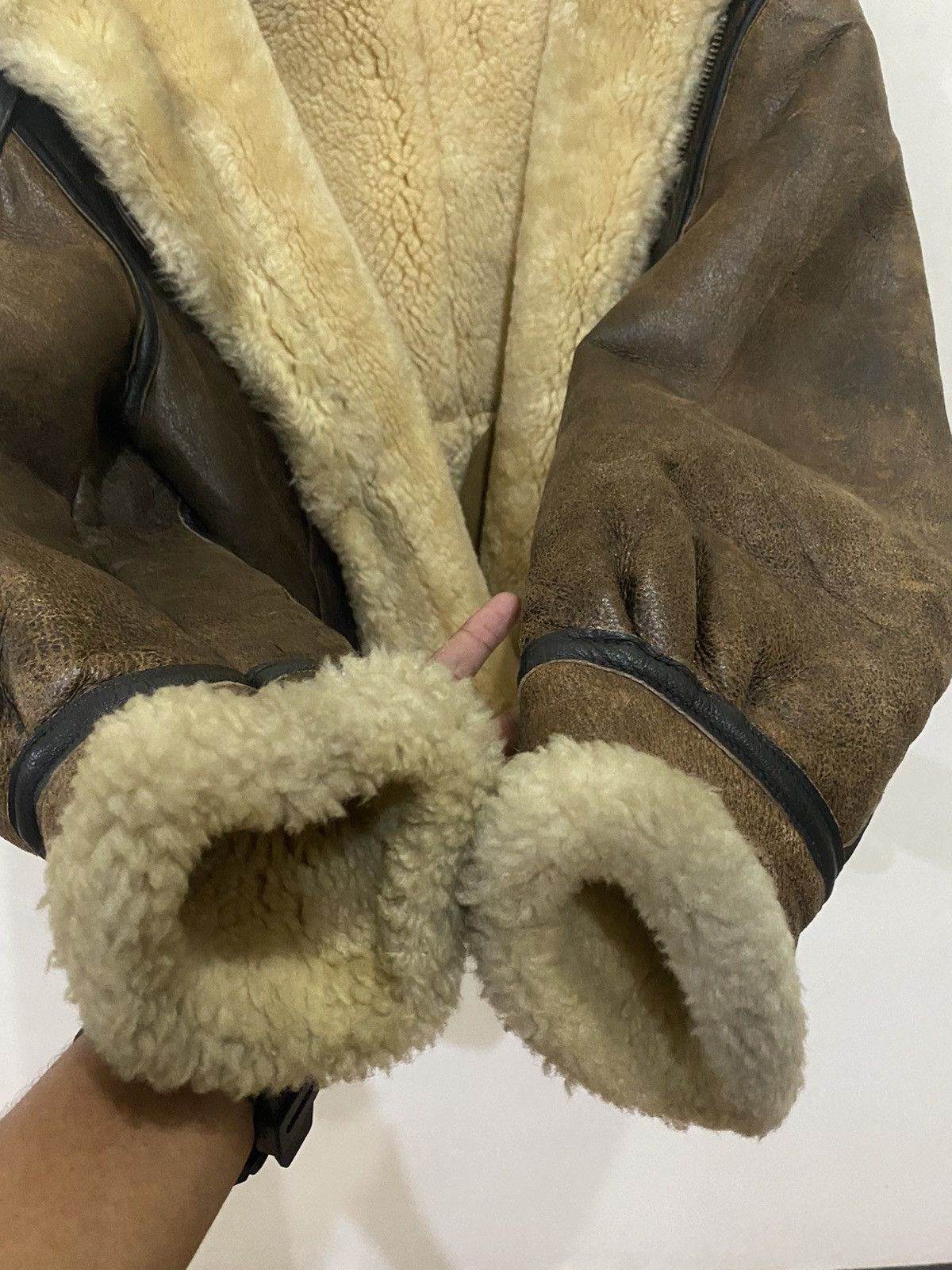 Other 🔥RARE🔥VINTAGE B-3 SHEEPSKINS ORCHARD MOTORCYCLE JACKET Size US L / EU 52-54 / 3 - 13 Thumbnail