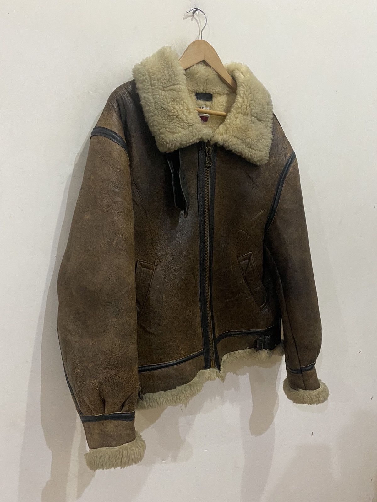 Other 🔥RARE🔥VINTAGE B-3 SHEEPSKINS ORCHARD MOTORCYCLE JACKET Size US L / EU 52-54 / 3 - 4 Thumbnail