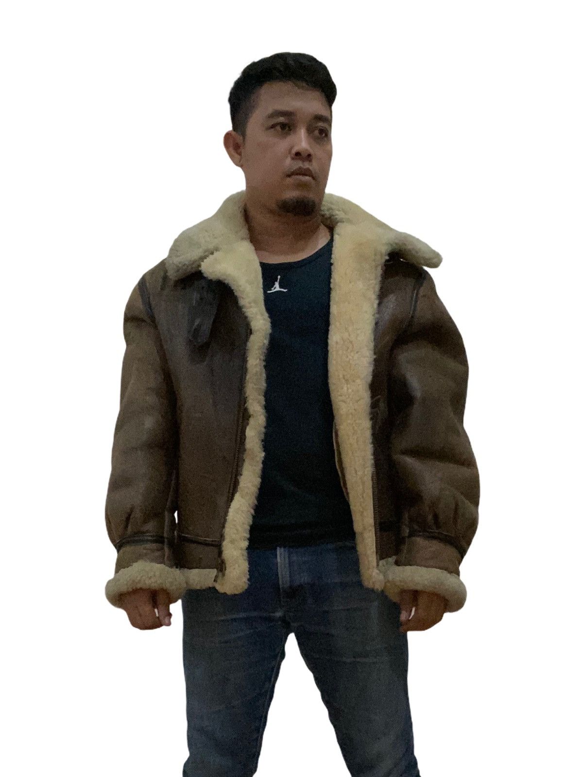 Other 🔥RARE🔥VINTAGE B-3 SHEEPSKINS ORCHARD MOTORCYCLE JACKET Size US L / EU 52-54 / 3 - 1 Thumbnail