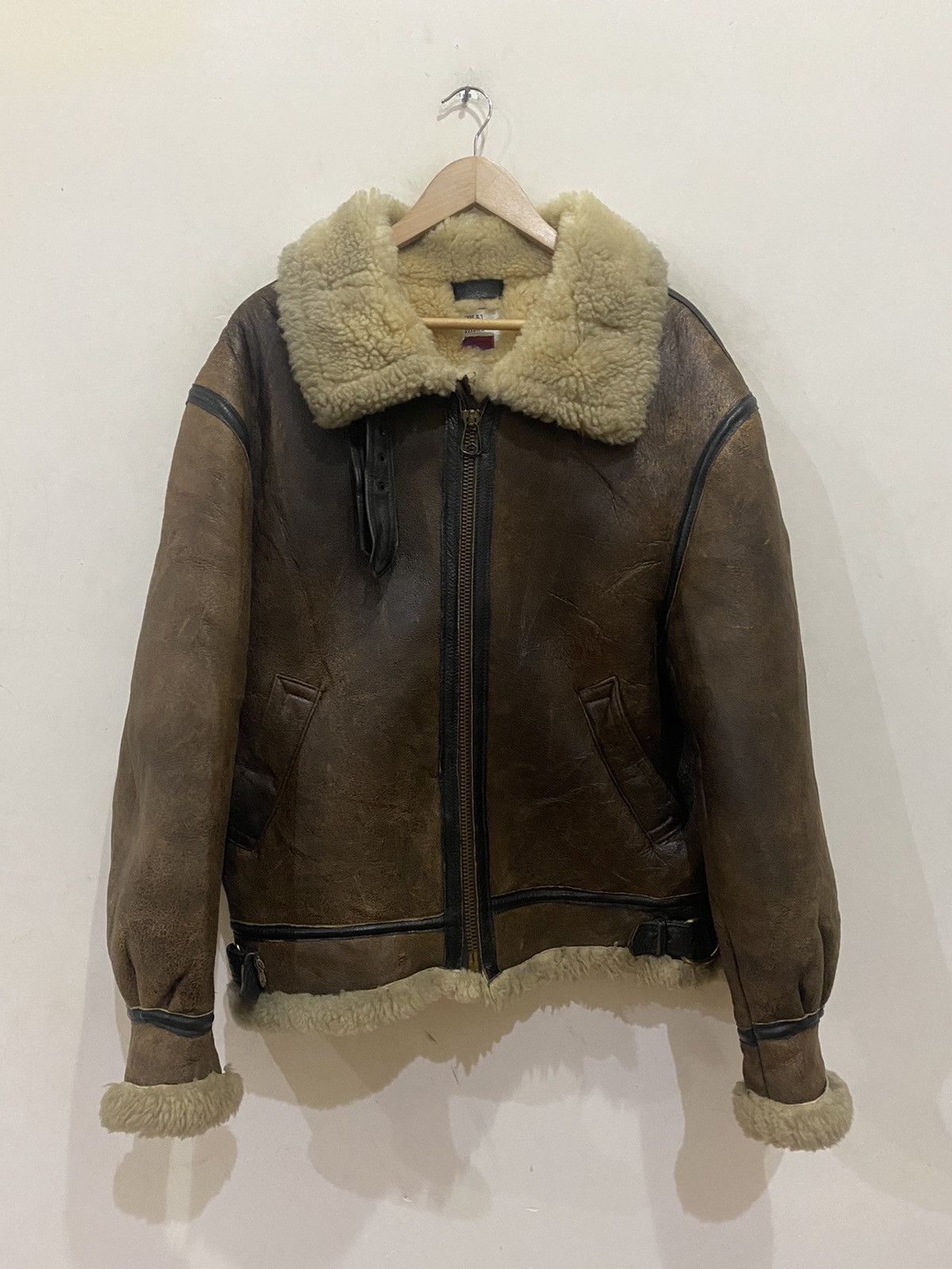 Other 🔥RARE🔥VINTAGE B-3 SHEEPSKINS ORCHARD MOTORCYCLE JACKET Size US L / EU 52-54 / 3 - 2 Thumbnail