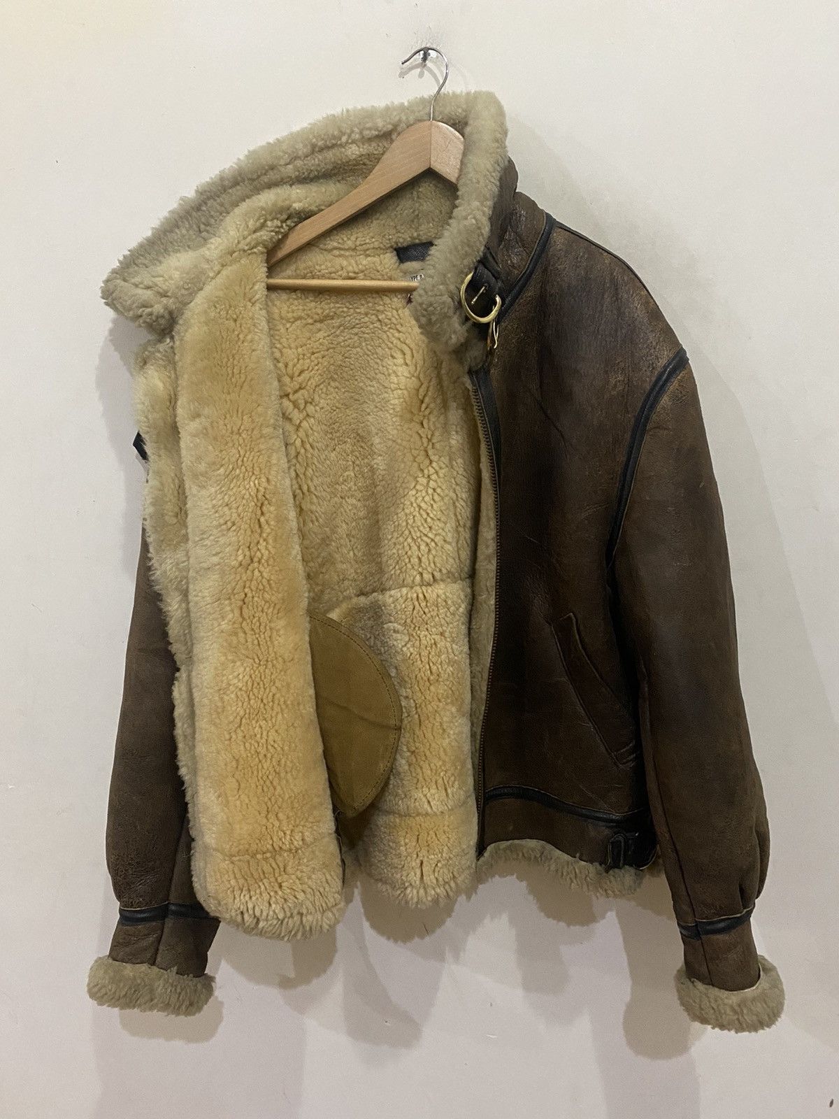 Other 🔥RARE🔥VINTAGE B-3 SHEEPSKINS ORCHARD MOTORCYCLE JACKET Size US L / EU 52-54 / 3 - 5 Thumbnail