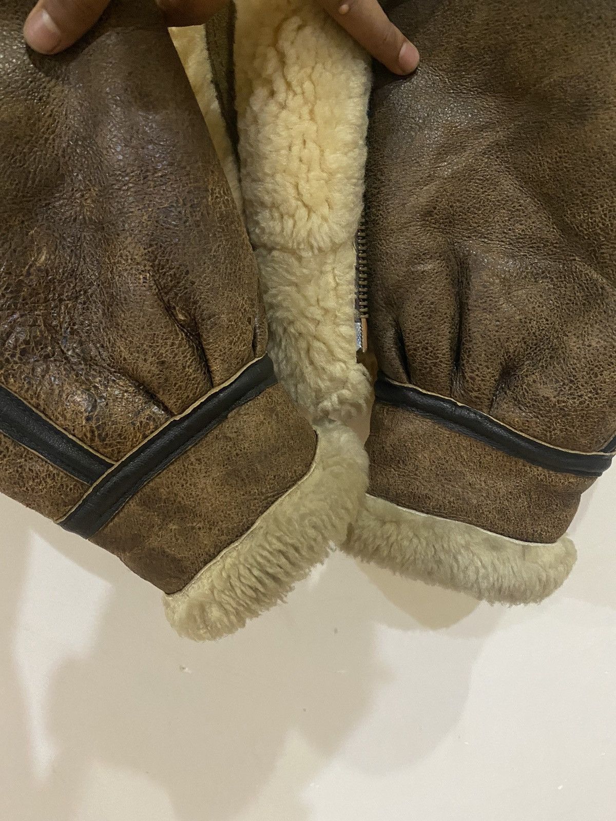 Other 🔥RARE🔥VINTAGE B-3 SHEEPSKINS ORCHARD MOTORCYCLE JACKET Size US L / EU 52-54 / 3 - 14 Thumbnail