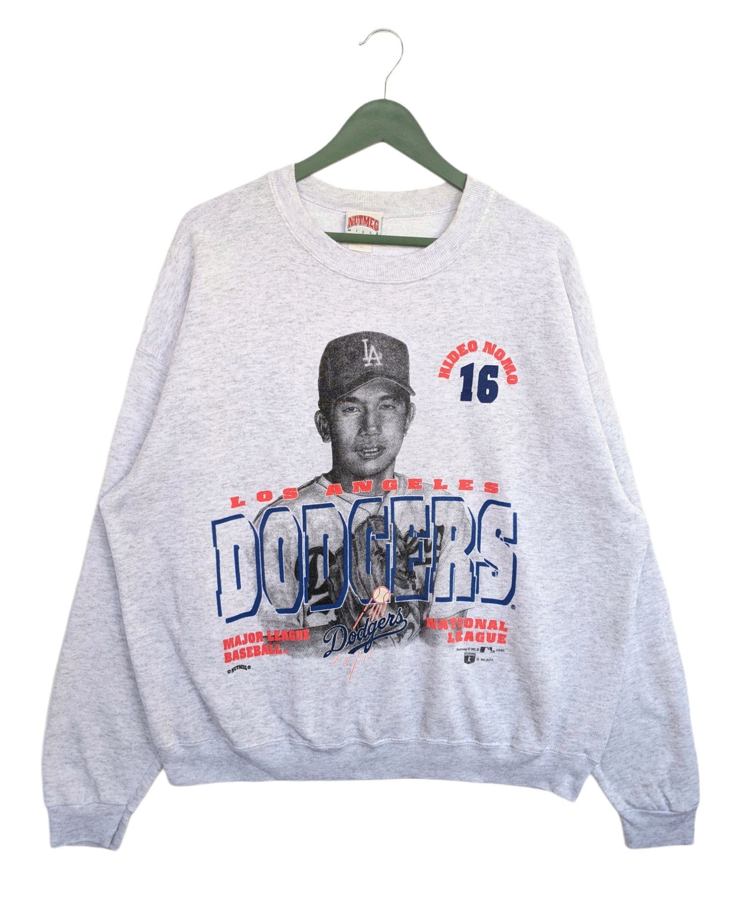 MLB Vintage 90s LA Dodgers Hideo Nomo Print Sweatshirt Size US L / EU 52-54 / 3 - 1 Thumbnail
