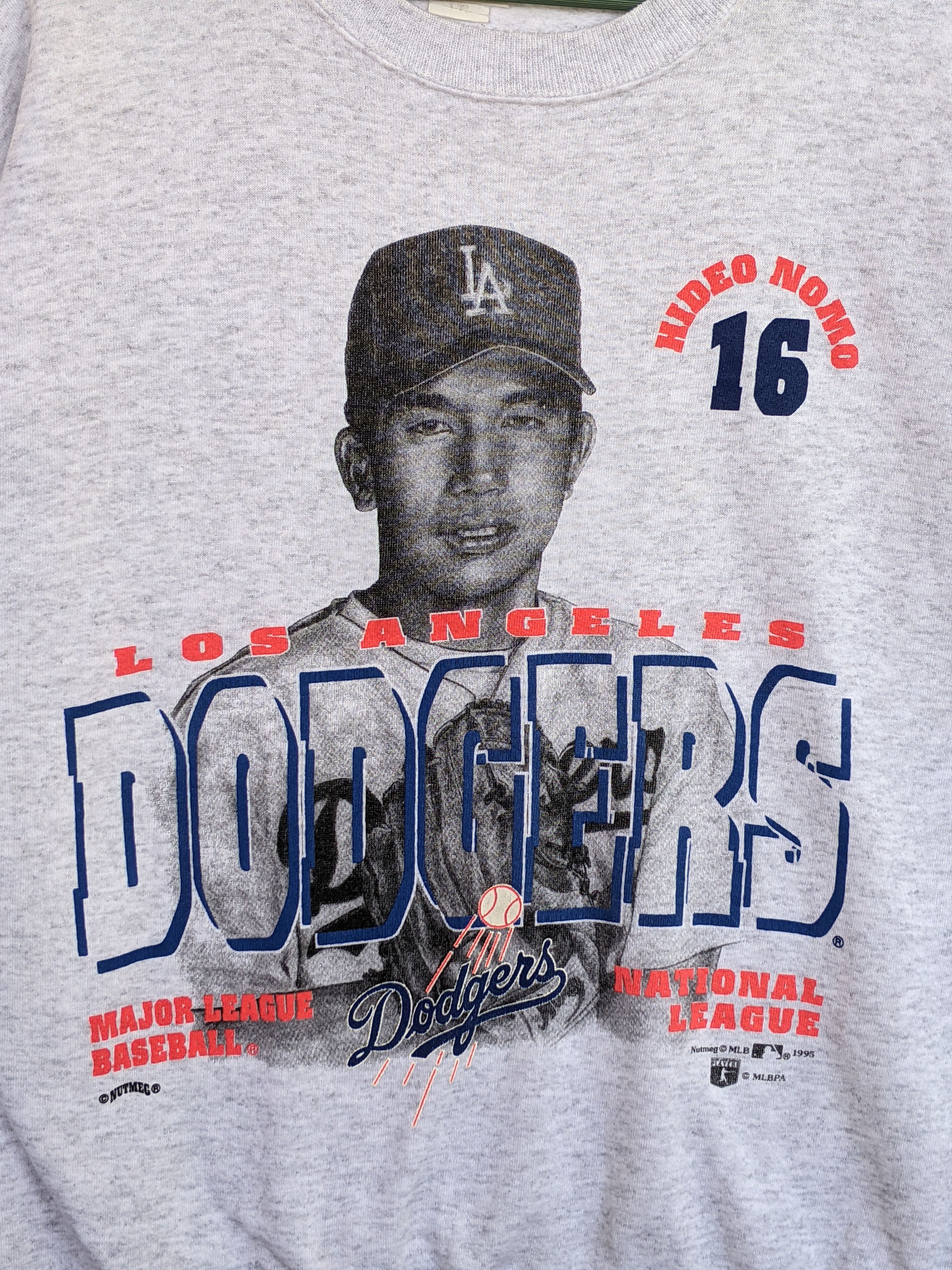 MLB Vintage 90s LA Dodgers Hideo Nomo Print Sweatshirt Size US L / EU 52-54 / 3 - 3 Thumbnail