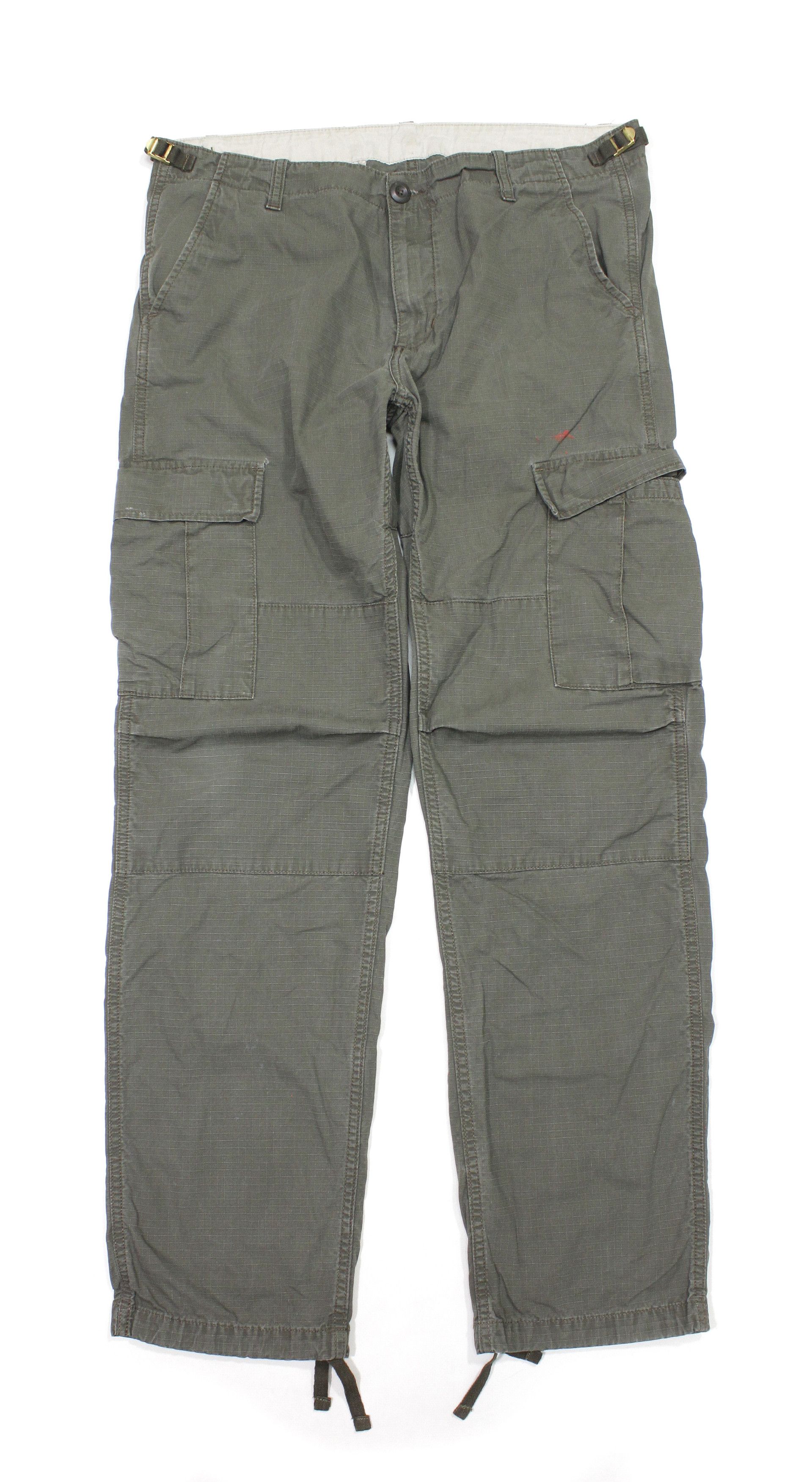 Logo Aviation Cargo Pants Distressed