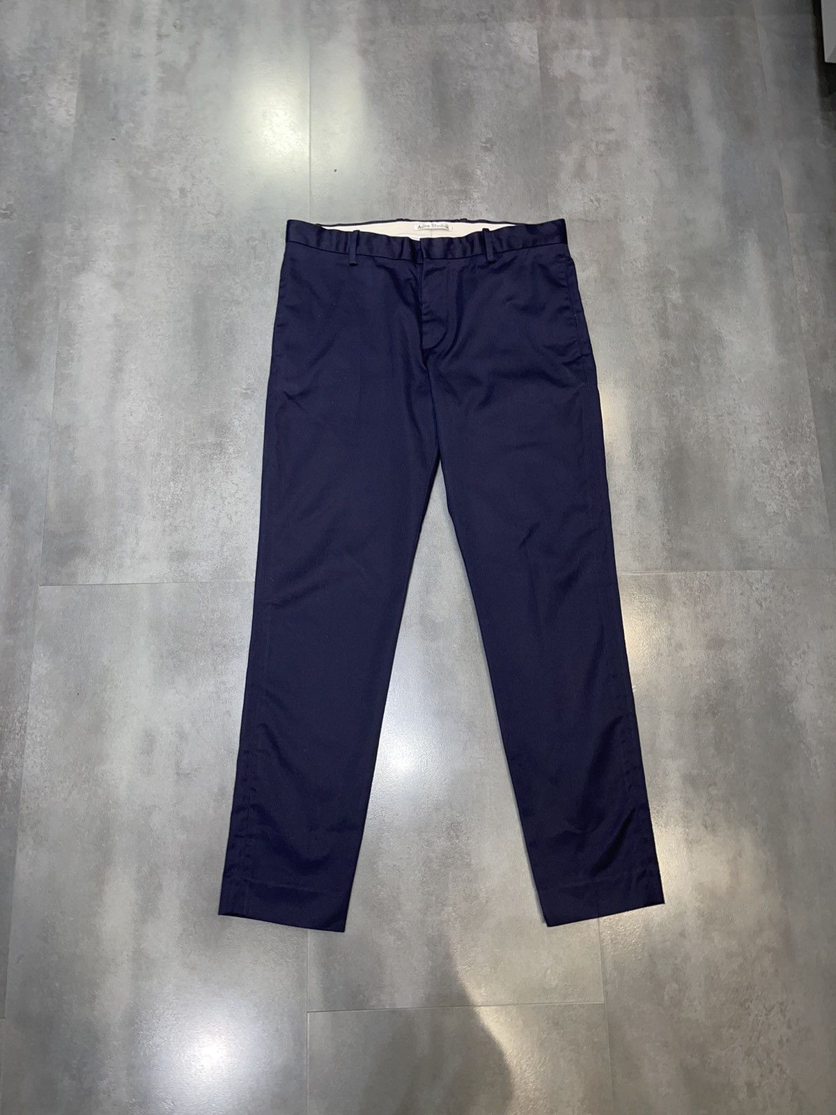 Acne Studios DS! Acne Studios Cone Cotton Dark Navy Casual Pants Size US 36 / EU 52 - 1 Thumbnail