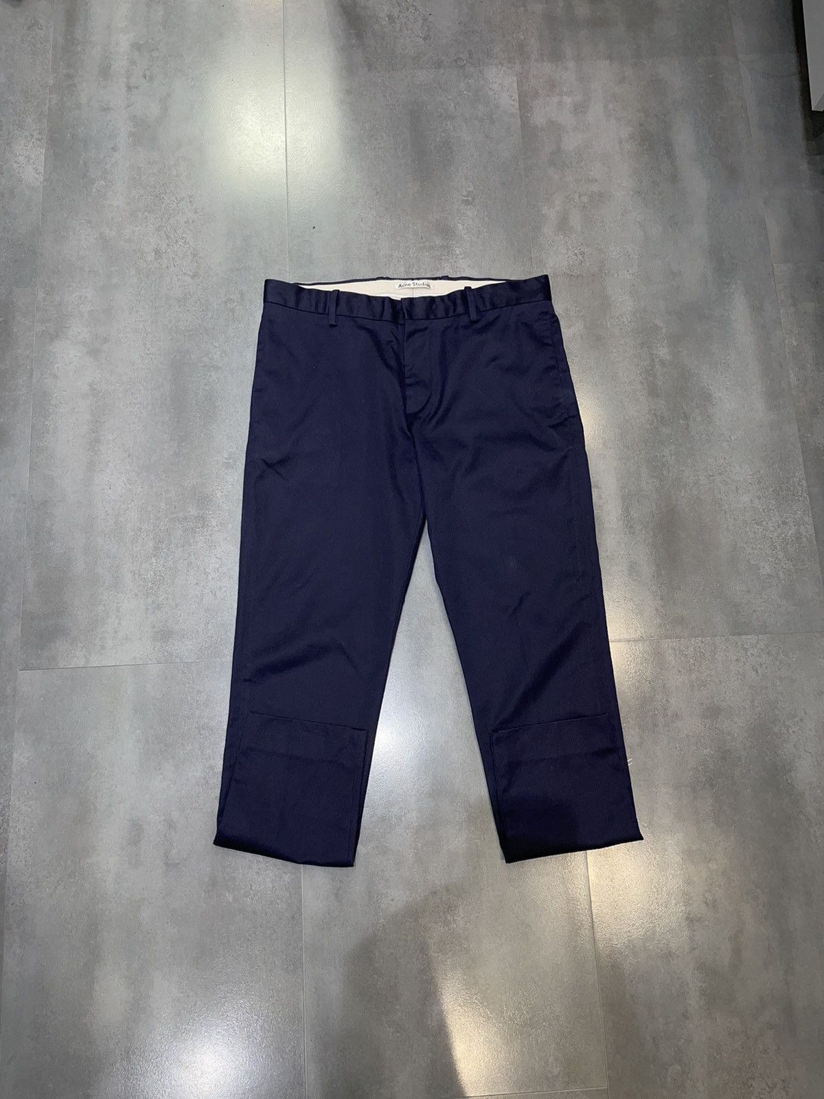 Acne Studios DS! Acne Studios Cone Cotton Dark Navy Casual Pants Size US 36 / EU 52 - 2 Thumbnail