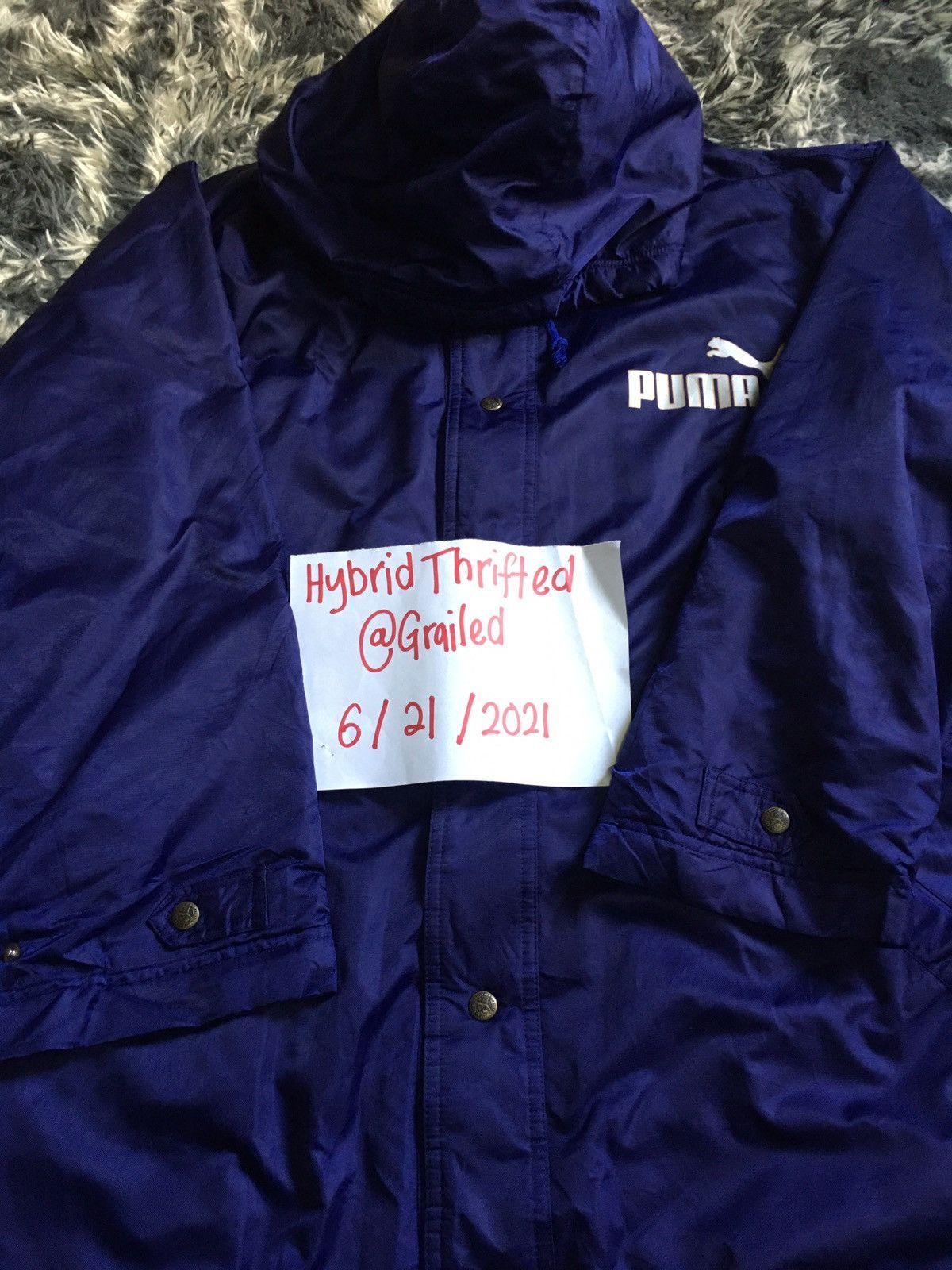 Japanese Brand Vintage Puma Big Logo Long Coach Jacket Size US XL / EU 56 / 4 - 16 Thumbnail