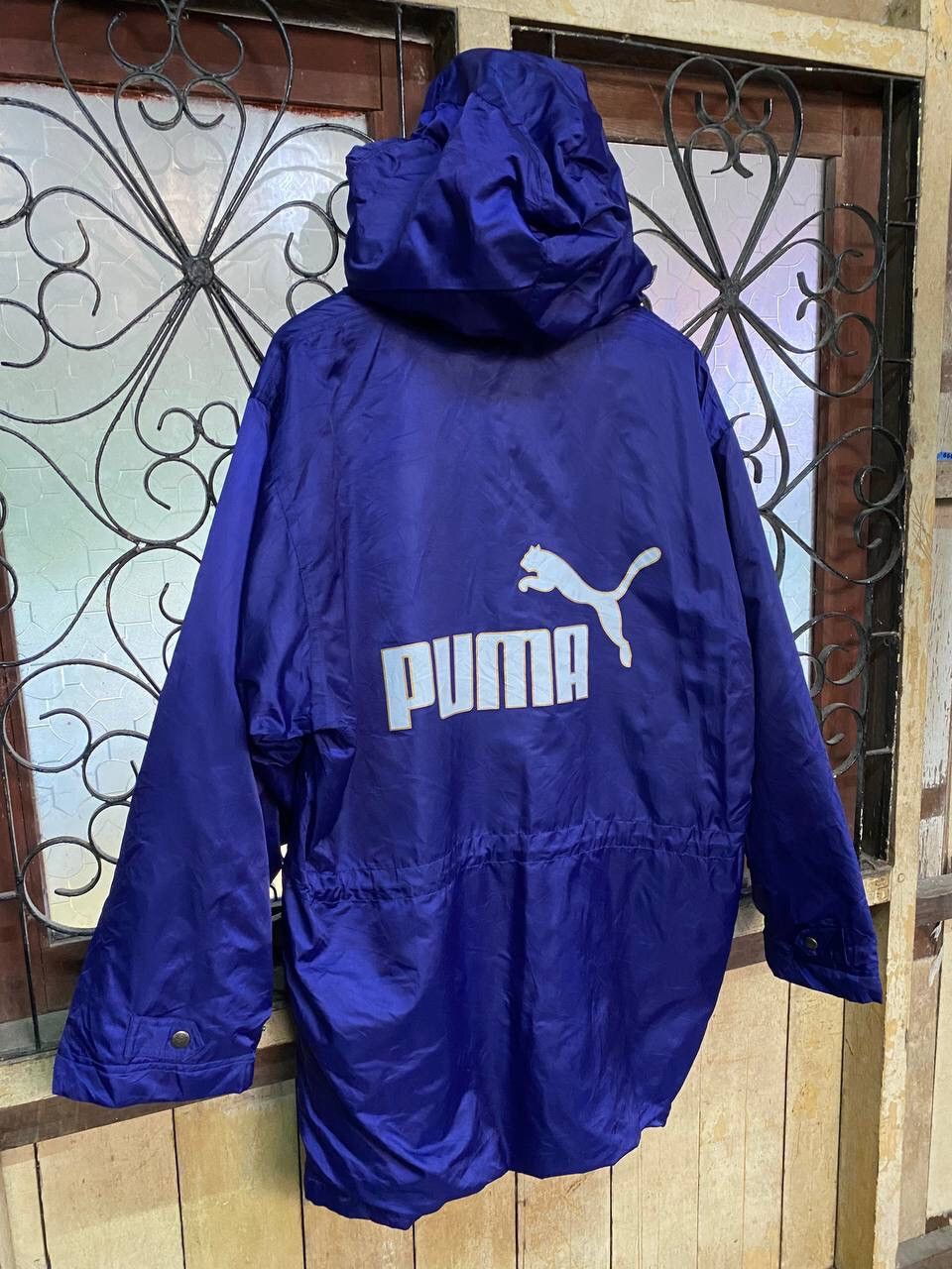 Japanese Brand Vintage Puma Big Logo Long Coach Jacket Size US XL / EU 56 / 4 - 11 Thumbnail