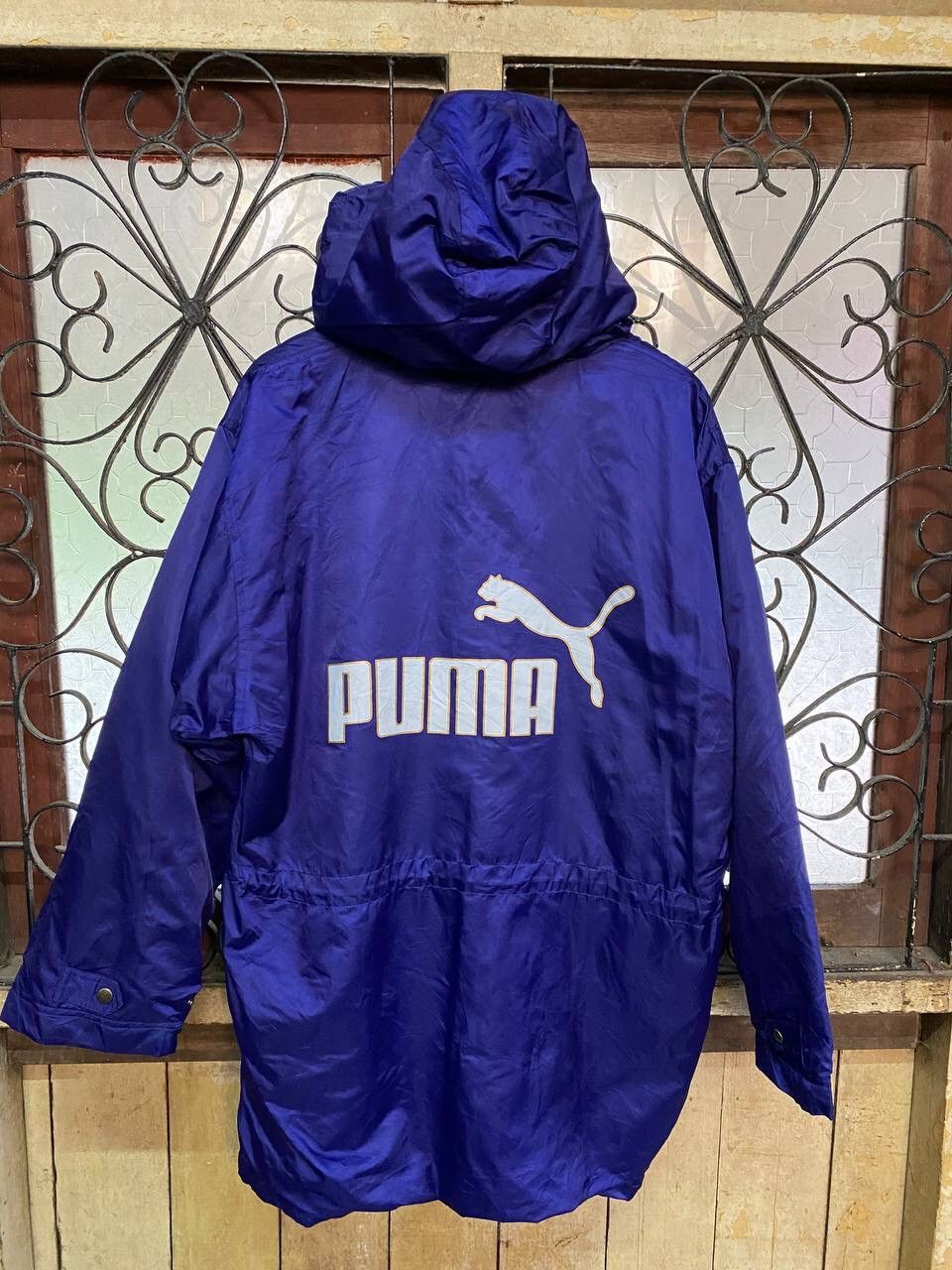 Japanese Brand Vintage Puma Big Logo Long Coach Jacket Size US XL / EU 56 / 4 - 10 Thumbnail