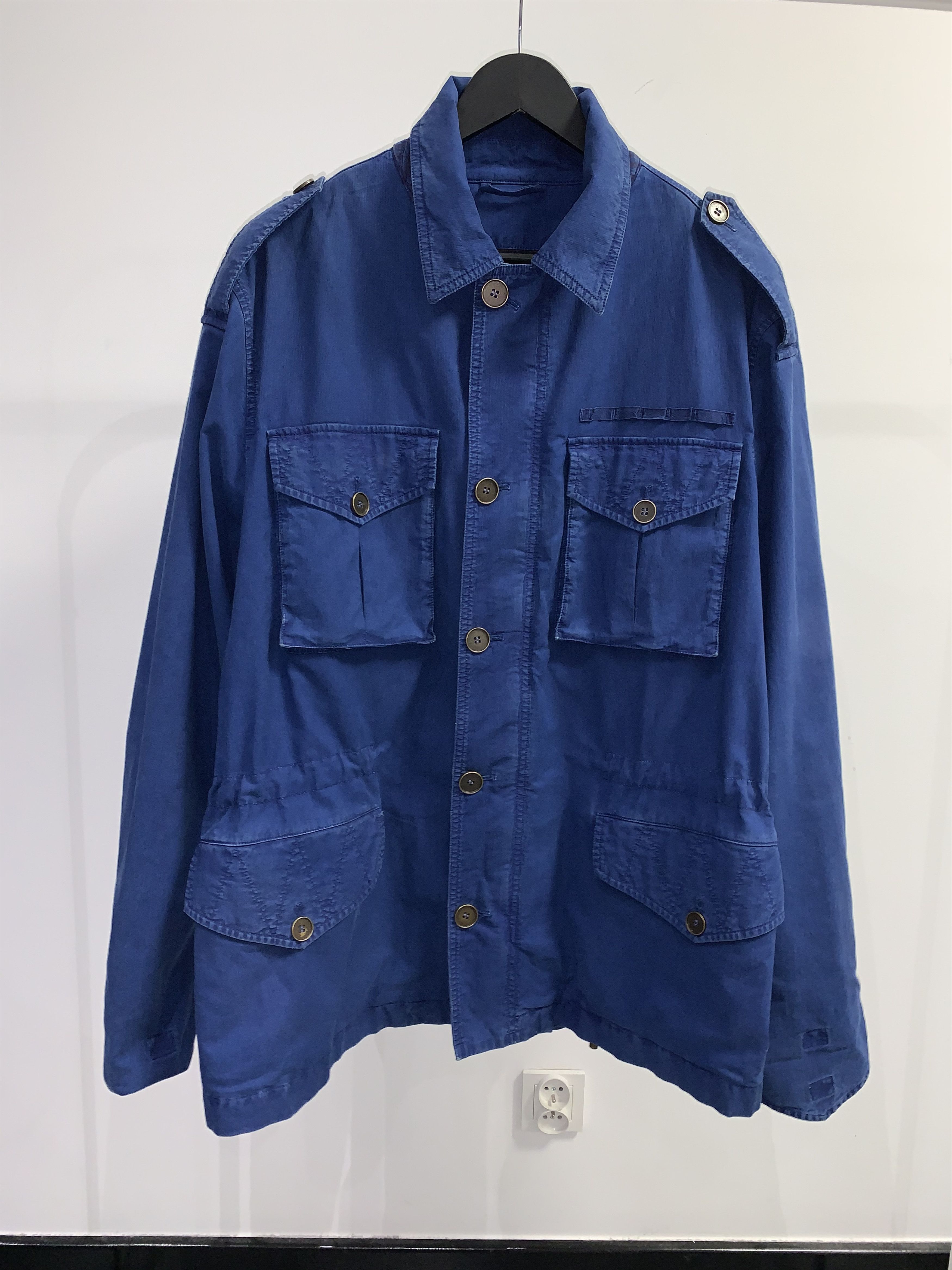 Alexander McQueen Alexander McQueen Blue Multi Pocket Light Cargo Jacket Size US L / EU 52-54 / 3 - 2 Thumbnail