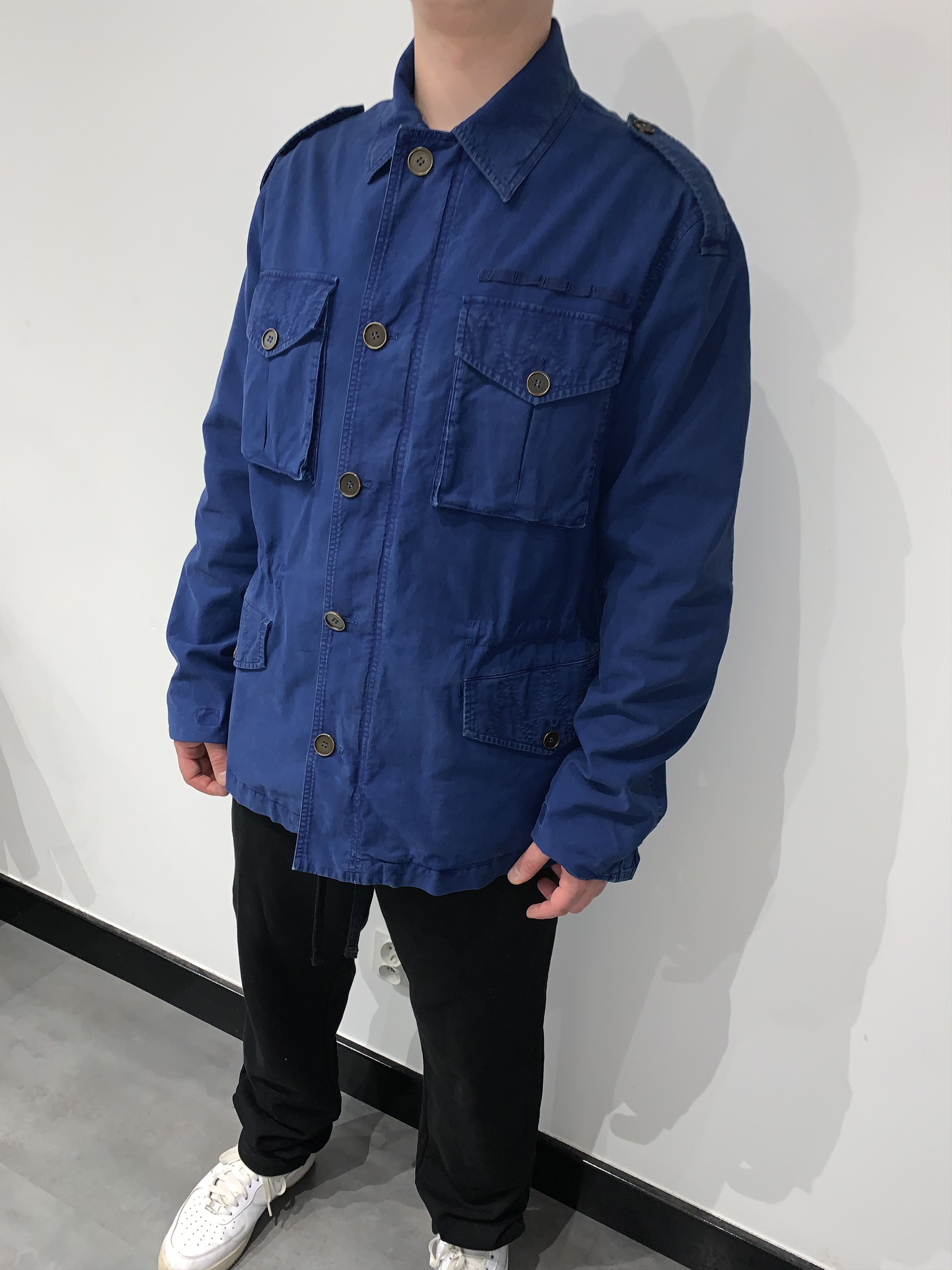 Alexander McQueen Alexander McQueen Blue Multi Pocket Light Cargo Jacket Size US L / EU 52-54 / 3 - 4 Thumbnail