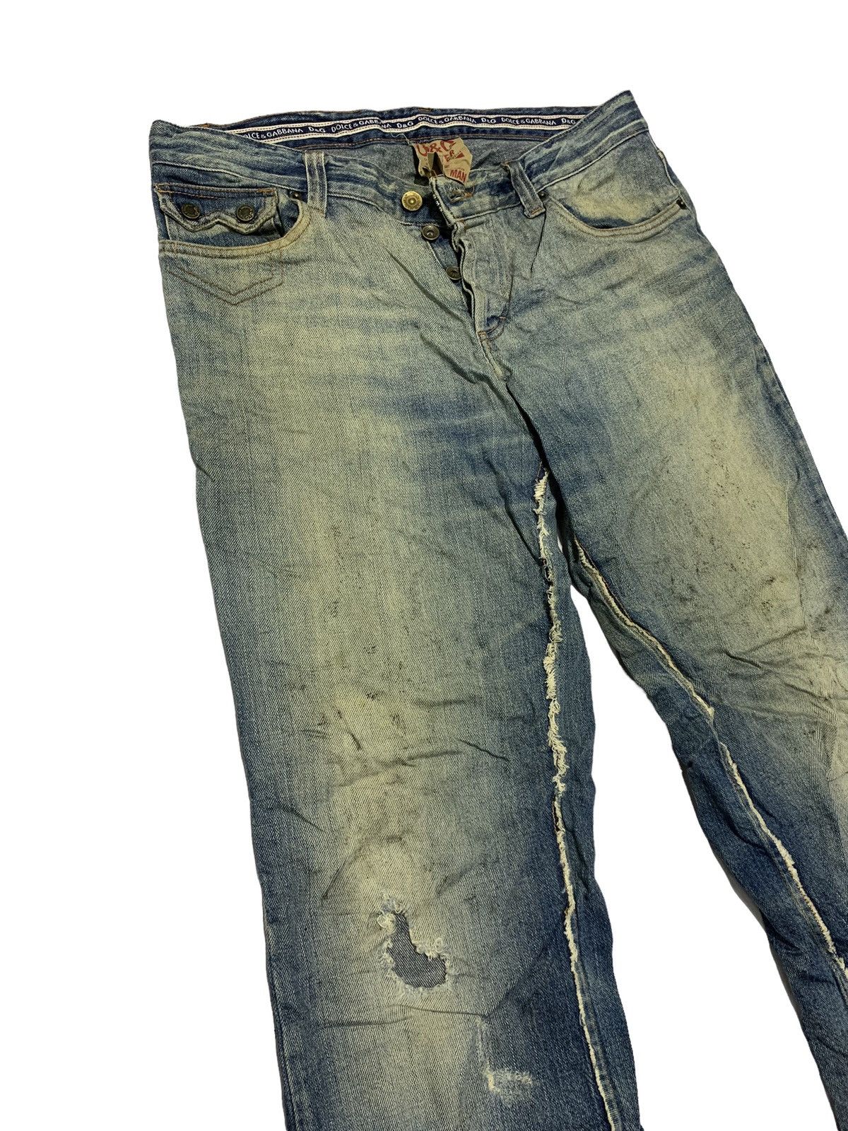 Dolce & Gabbana 🔥D&G MAN DISTRESSED DENIM W34 Size US 34 / EU 50 - 3 Thumbnail